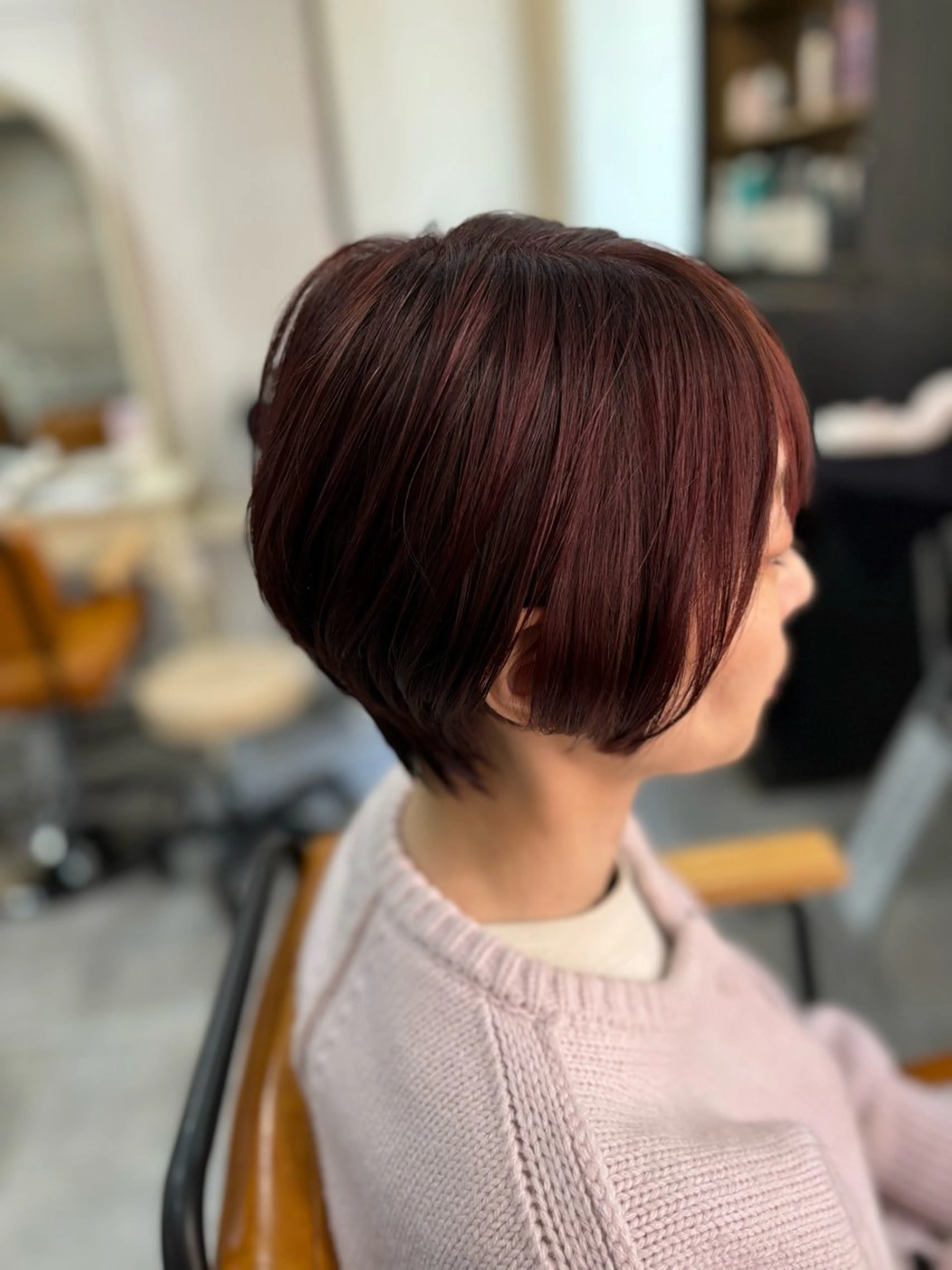 ショート ピンクブラウン カット ヘアカラー SHIAN立川店 ❄️中野侑香❄️のヘアスタイル
