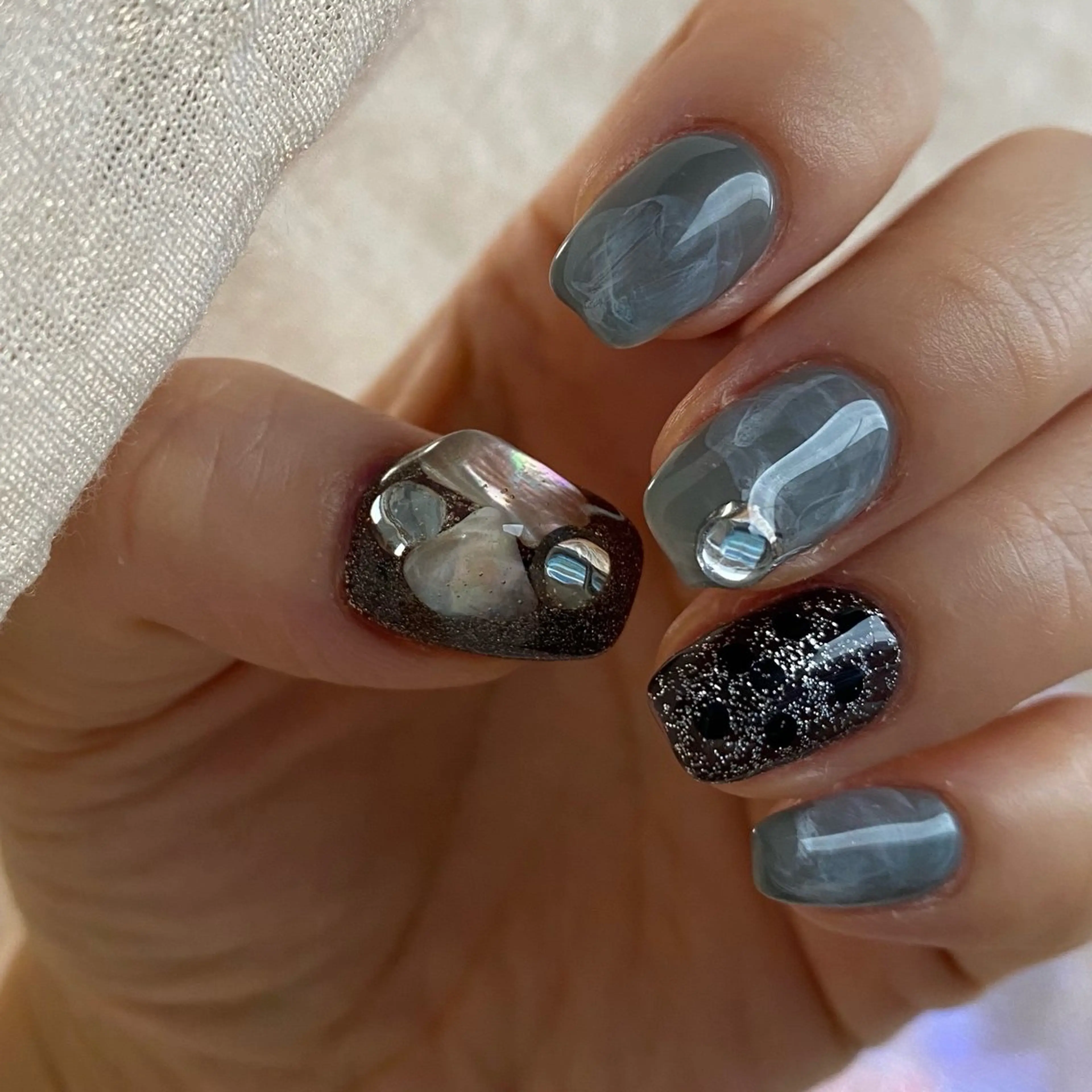 ネイル アートネイル ニュアンスネイル 夏ネイル ハンドネイル nail amuseのネイルデザイン