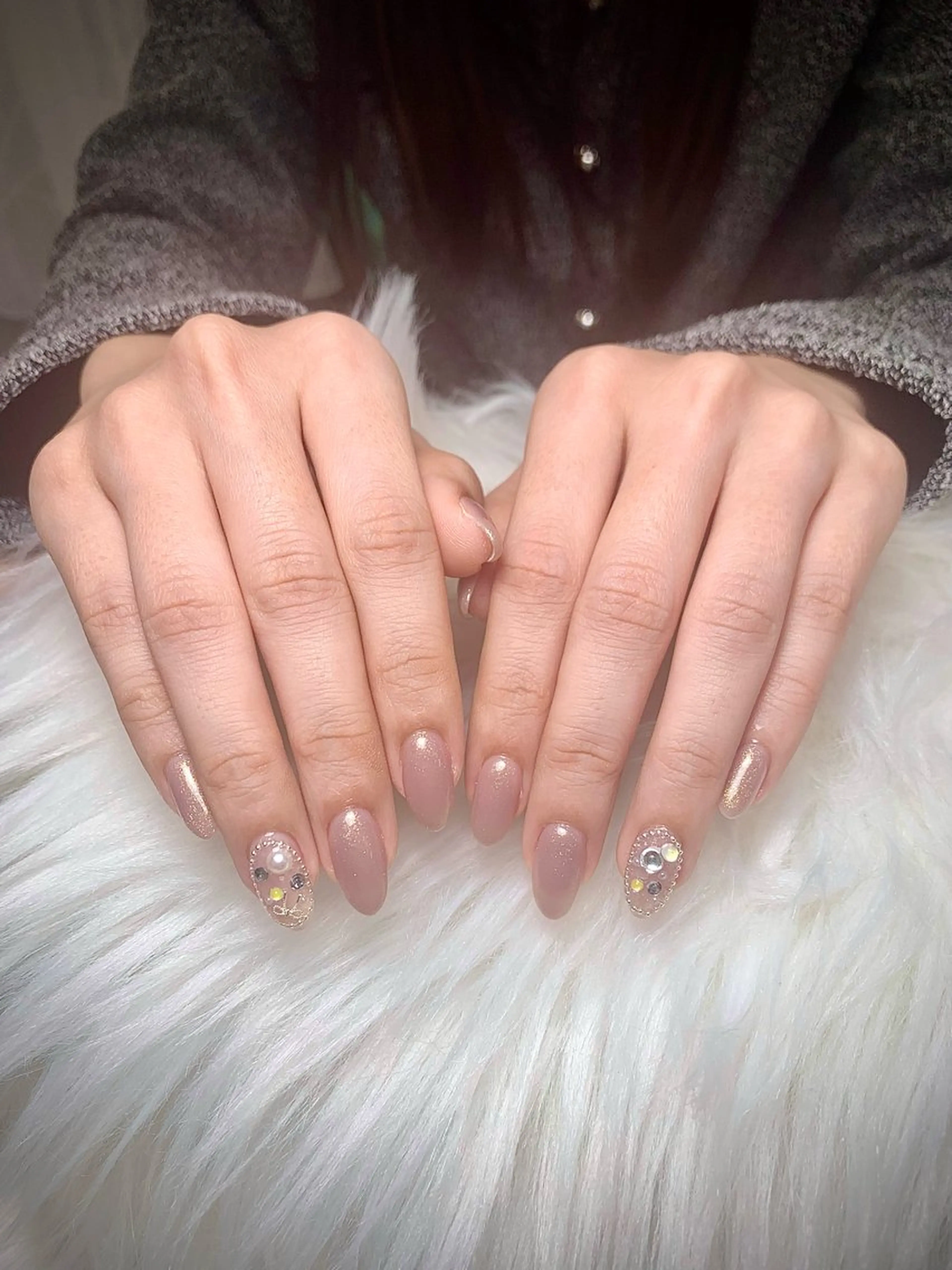 ネイル アートネイル チークネイル 長さ出し フレンチネイル ジェルネイル Lily nails studio所属・ネイルサロン Lilyのネイルデザイン