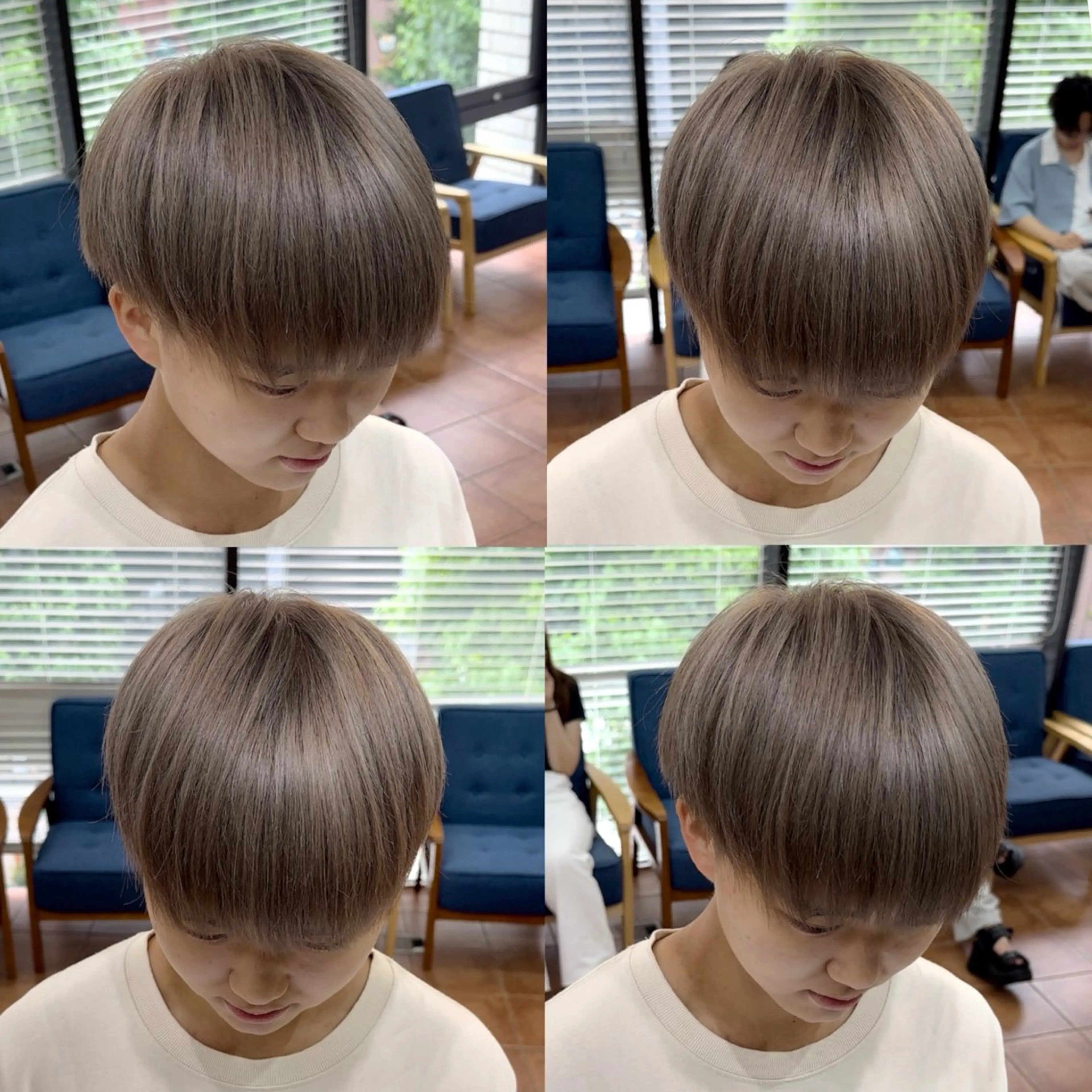 カラー メンズ メンズブリーチ ベージュカラー ブリーチ ミルクティーベージュ ヘアカラー トリートメント メンズカット ‪‪/メッシュのヘアスタイル