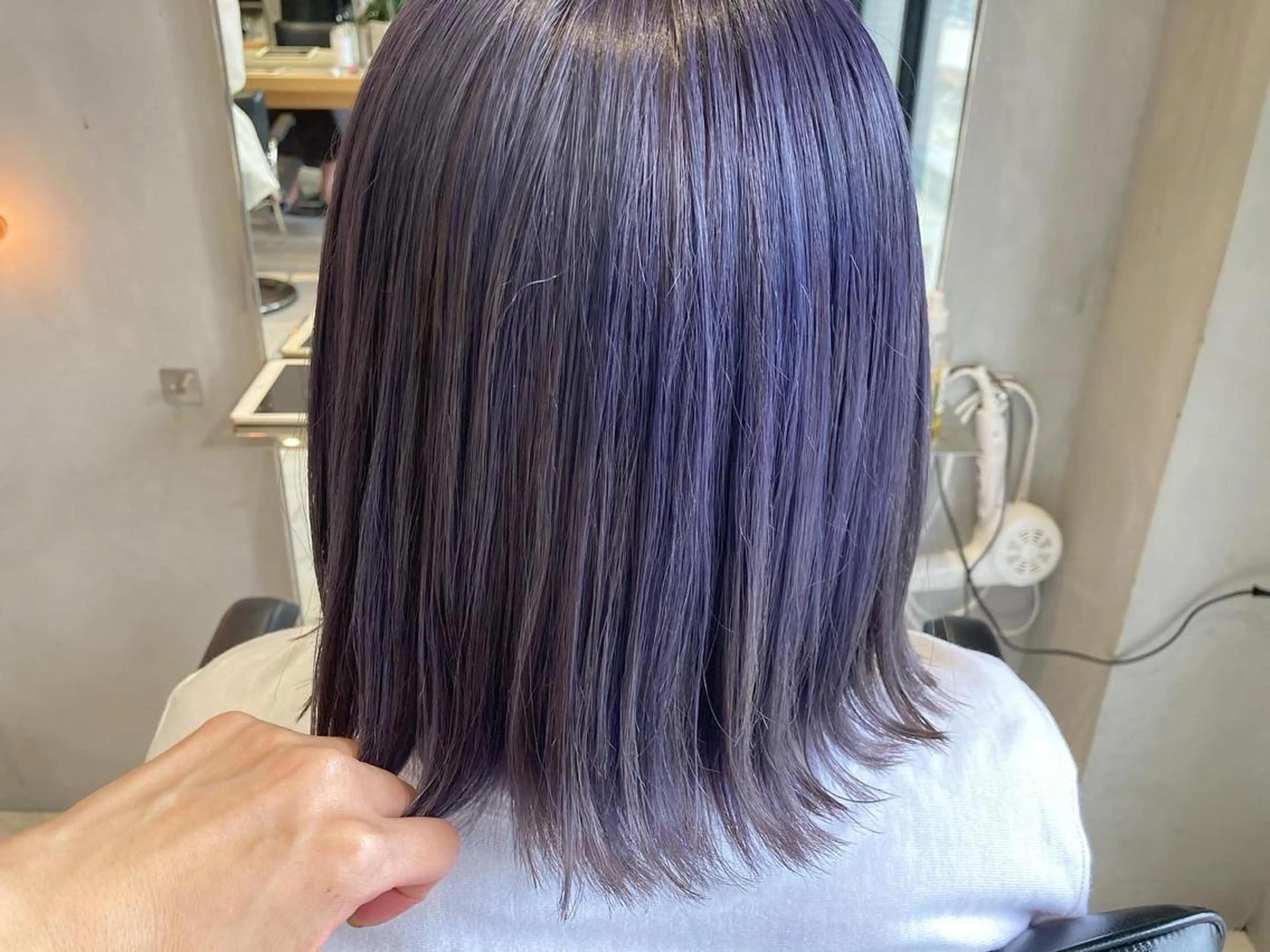 ミディアム ヘアカラー トリートメント ヘッドスパ ヘアセット 垢抜け韓国風ヘア カラーMIKUのヘアスタイル