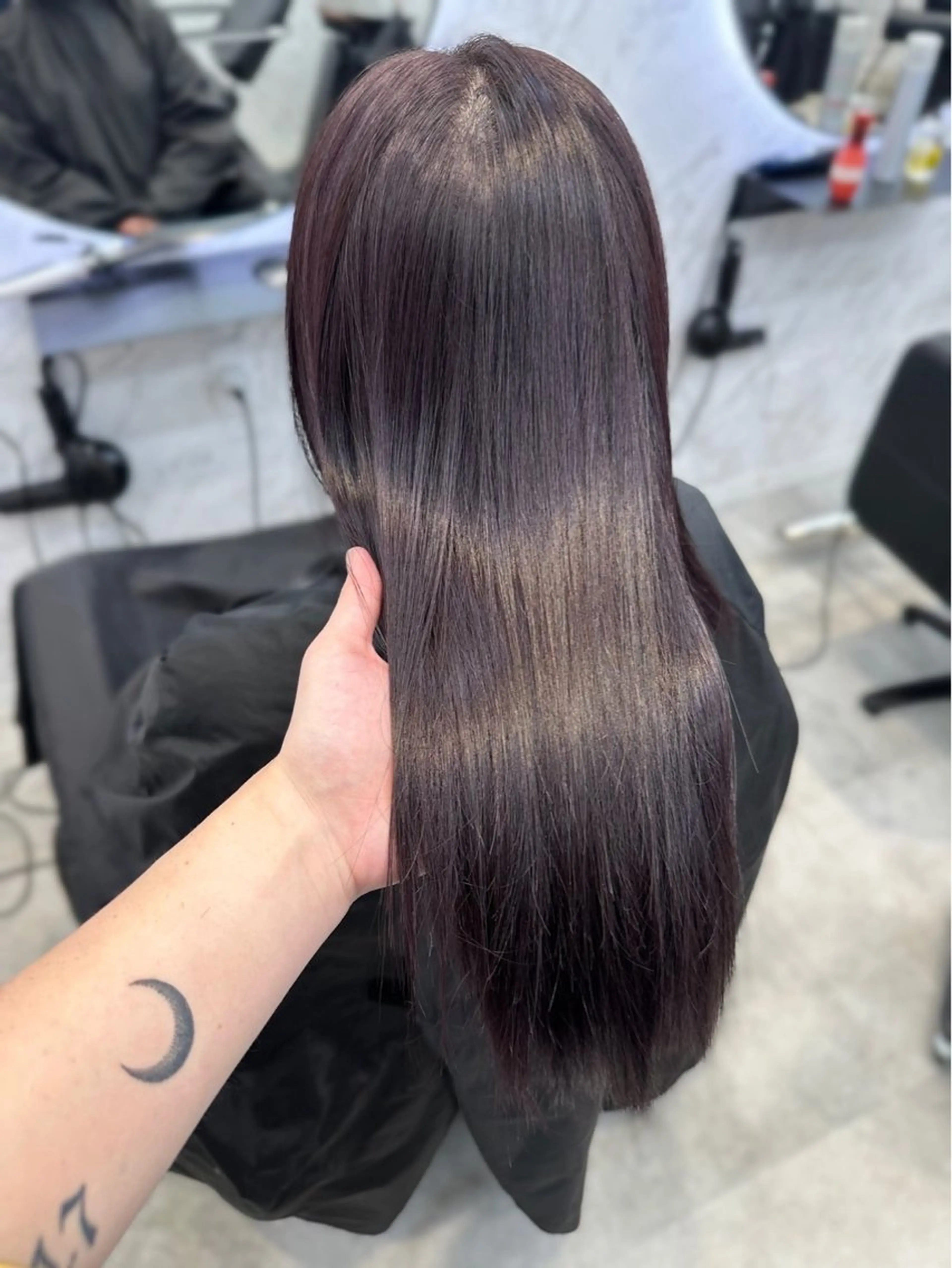 カラー ブリーチ 透明感カラー ブリーチなしカラー バイオレットカラー hair salon dot.mooda所属・레온⋆✦ Leon 透明感✨️Colorのヘアスタイル