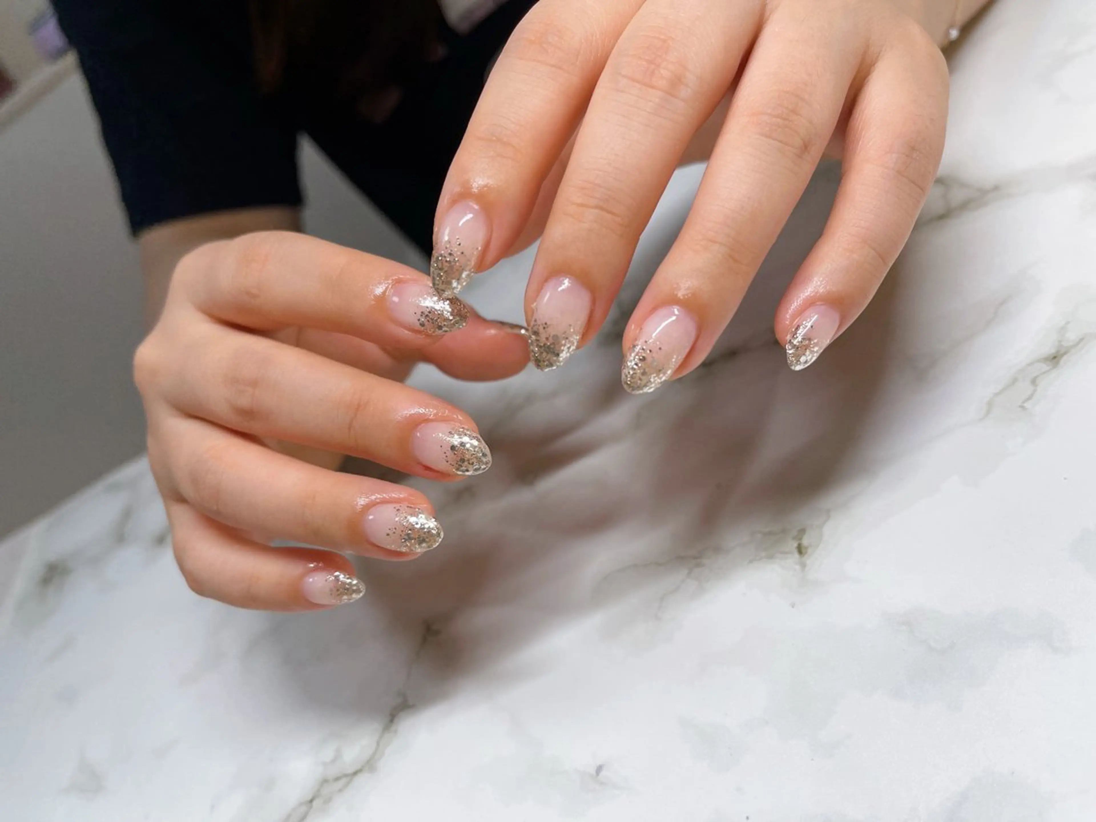 ネイル ラメ(グリッター) ラメグラデーション ハンドネイル R@nail町田🫧所属・R@nail🫧町田 🫧らんのネイルデザイン