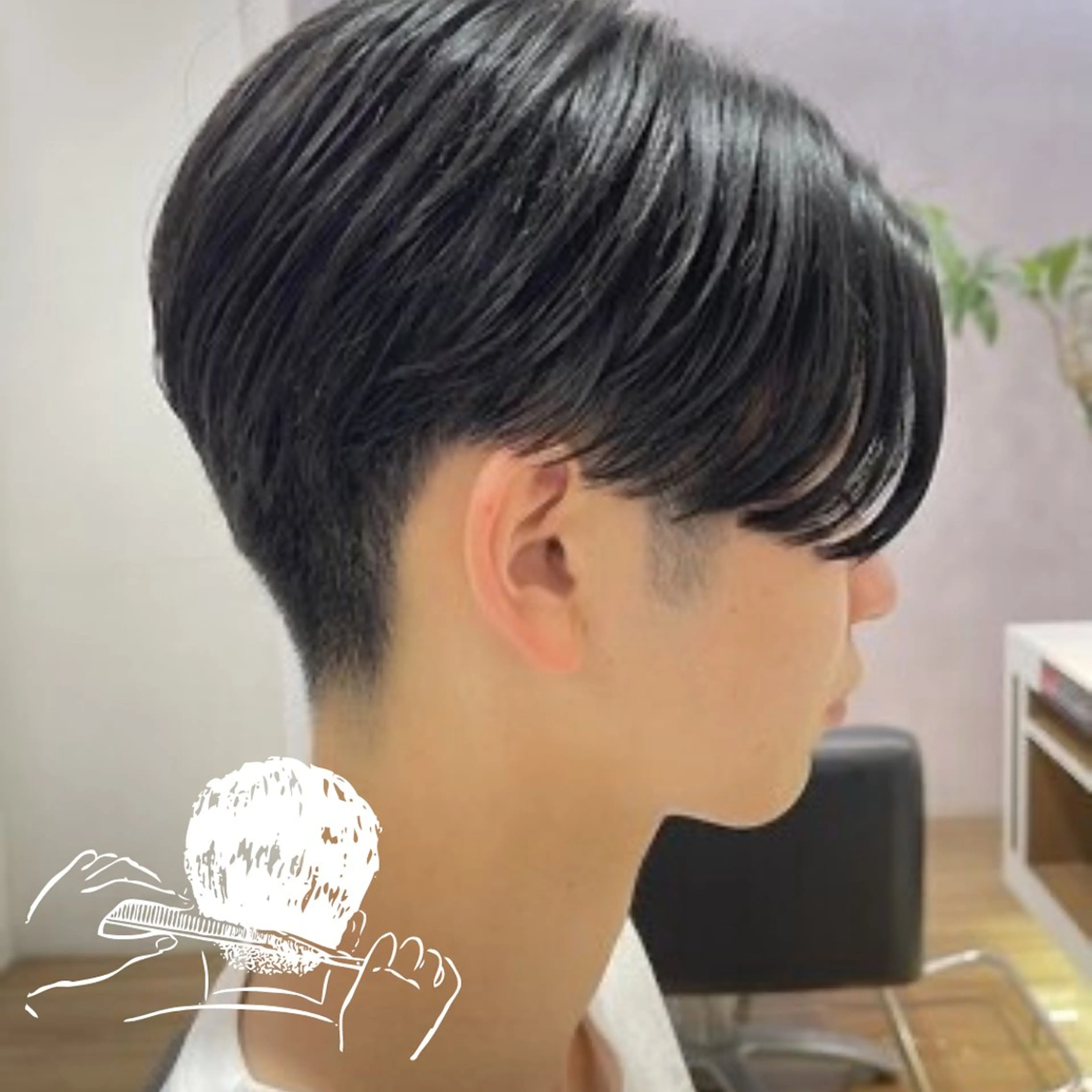 ショート メンズ センターパート 刈り上げ KEEN creative hair所属・きょーすけ 💈barberのヘアスタイル