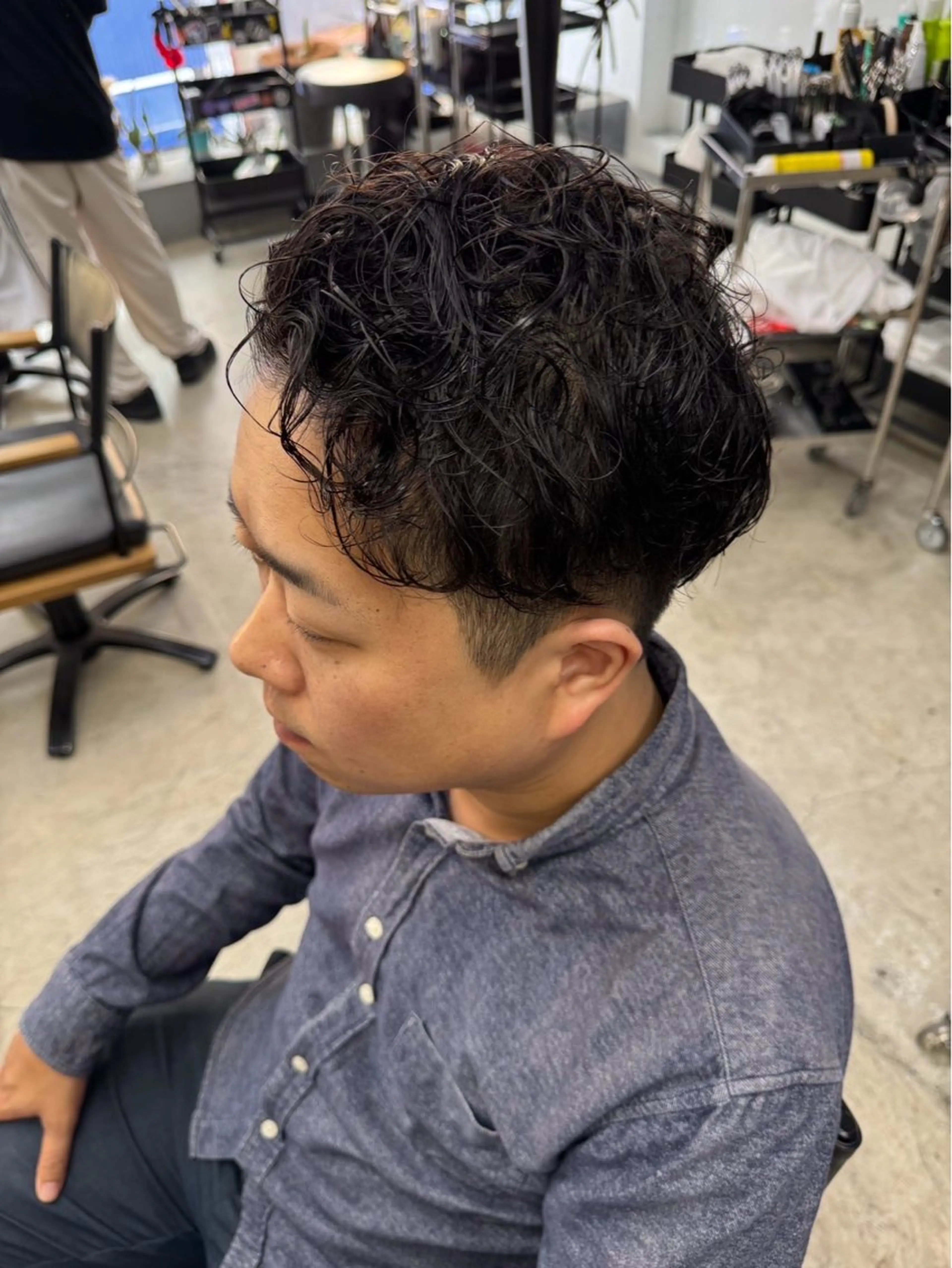 ショート パーマ メンズ カット パーマ メンズ専門サロン wokeのヘアスタイル