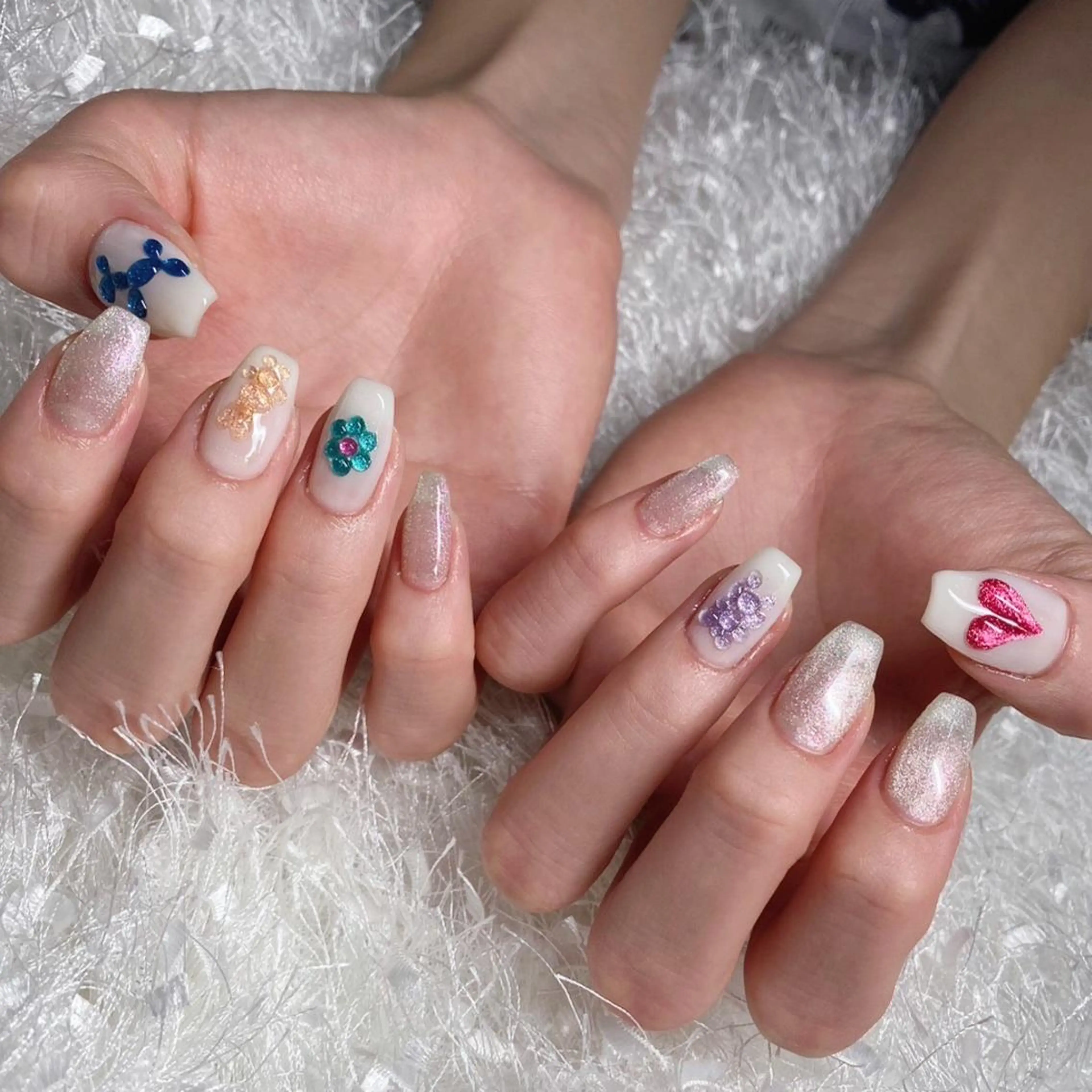 ネイル 長さ出し フレンチネイル ジェルネイル グラデーション 韓国ネイル ハンドネイル Nail&eye Belire 新宿のネイルデザイン