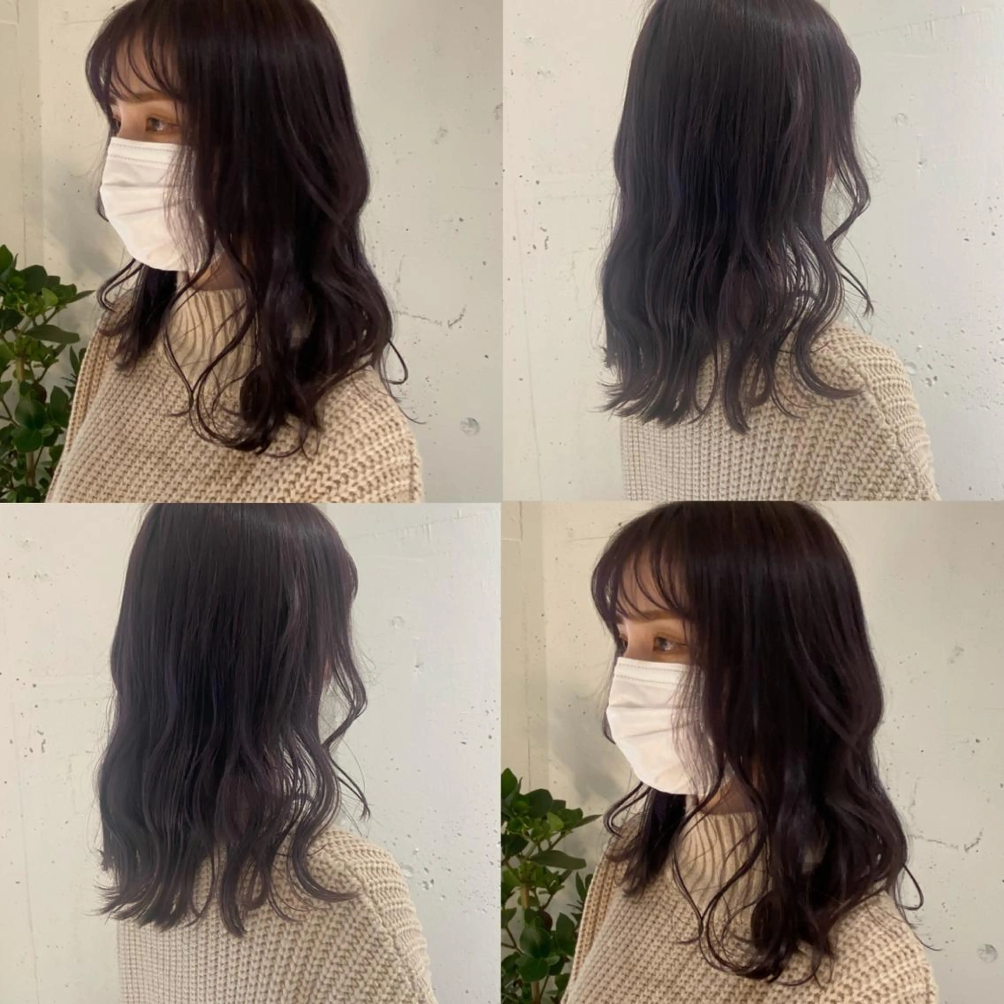 セミロング カラー 透明感カラー ラベンダーカラー カジュアルを女っぽく 𝗮𝘆𝗮𝗰𝗼のヘアスタイル