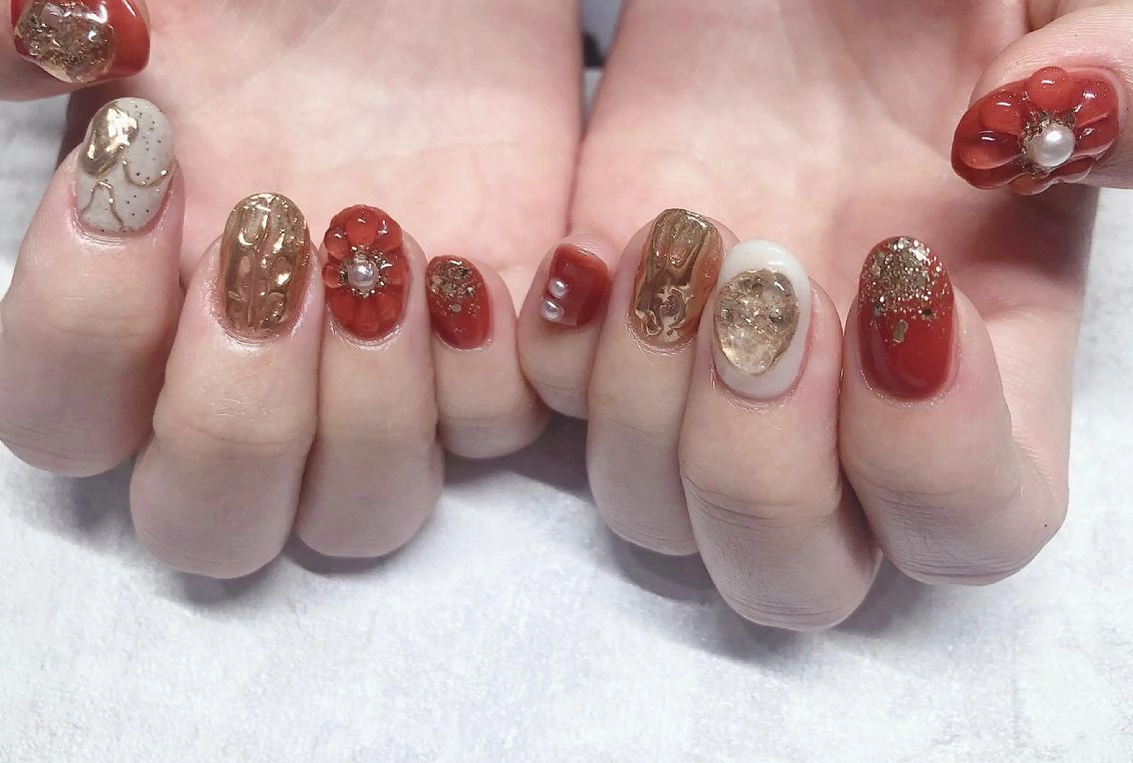 ネイル アートネイル 成人式 APiLA 甲斐田のネイルデザイン
