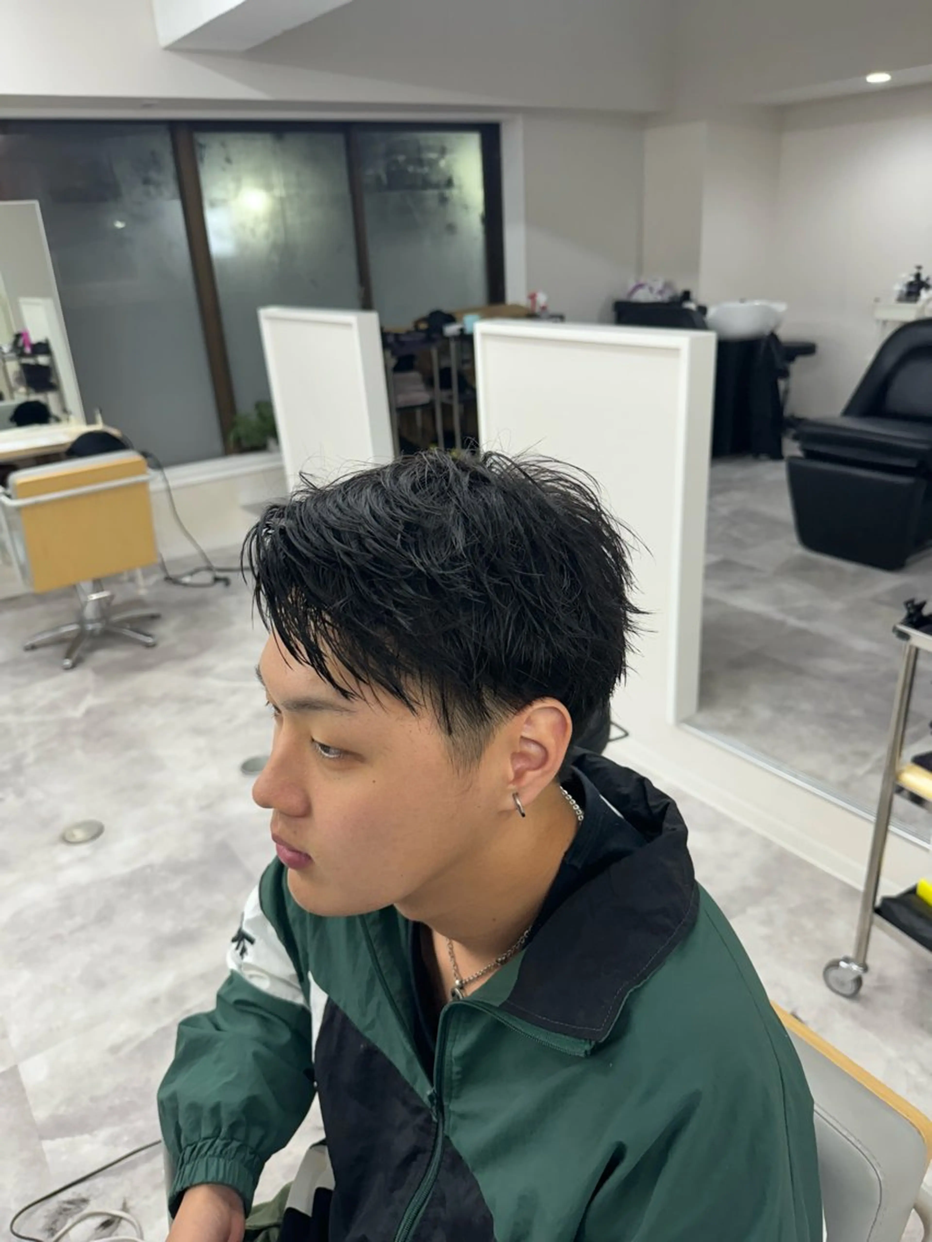 メンズ カット ヘアセット PARK.なんば本店 ミルボンAujua認定サロン[パーク]所属・辻優太/韓国ウルフ 🐺/中華ヘアのヘアスタイル
