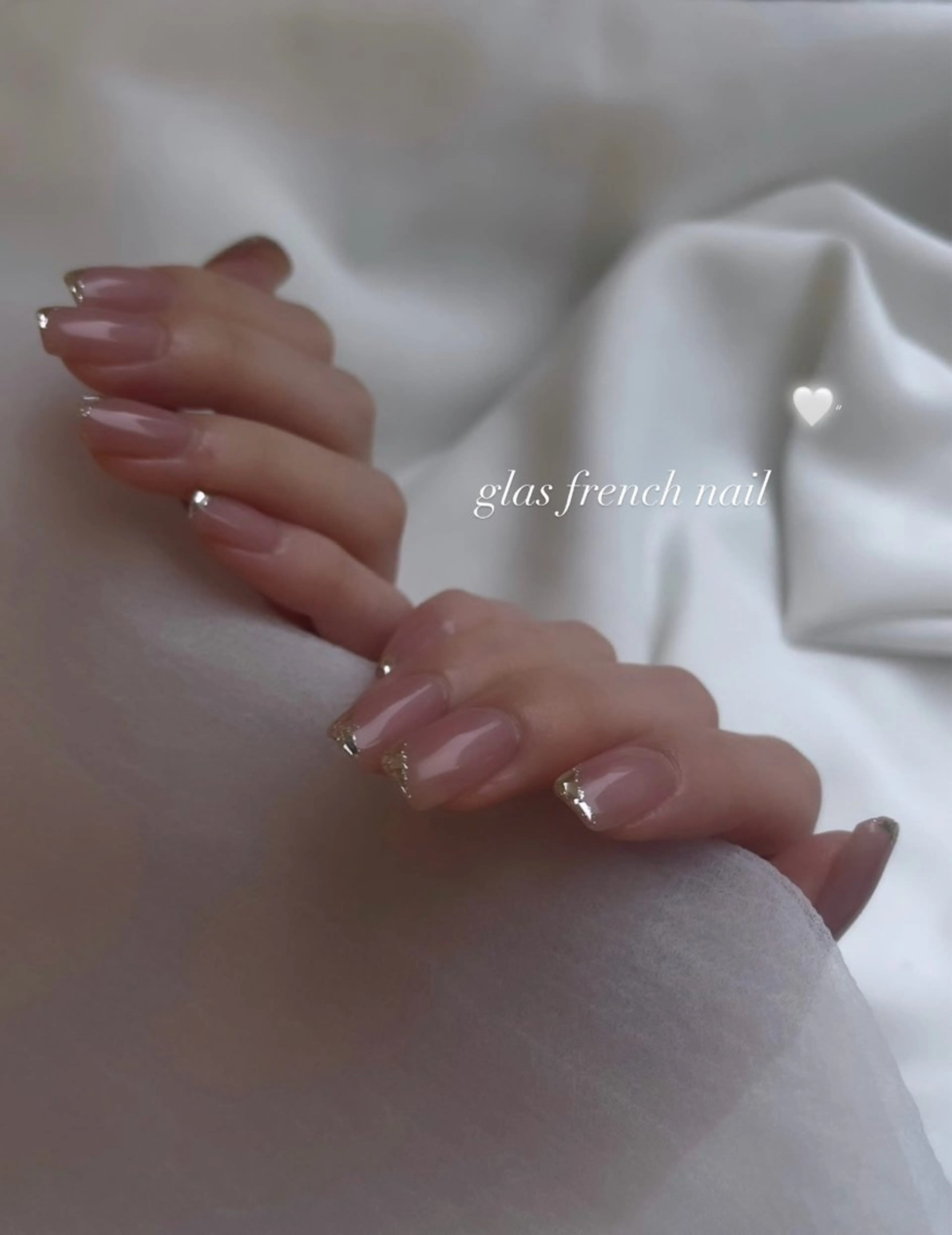 ネイル フレンチネイル ガラスフレンチ Rich+nail🫧仙台🫧所属・Rich+nail 🫧仙台🫧のネイルデザイン