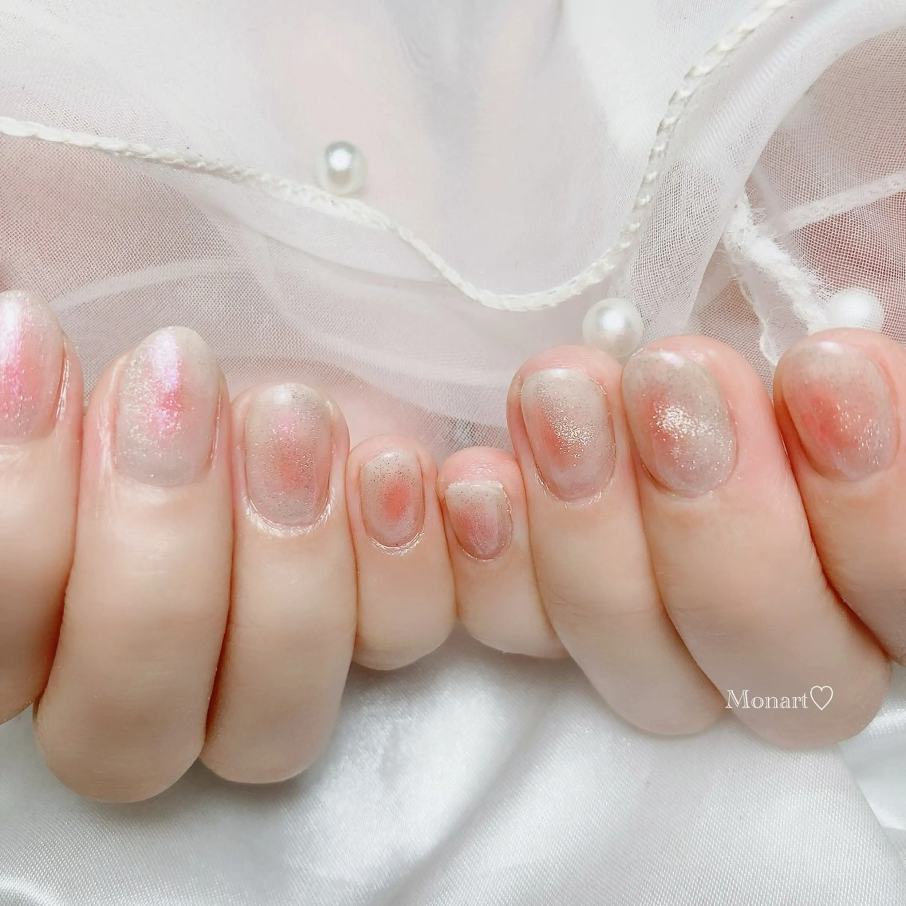 ネイル チークネイル マグネットネイル Monart♡ Misaoのネイルデザイン