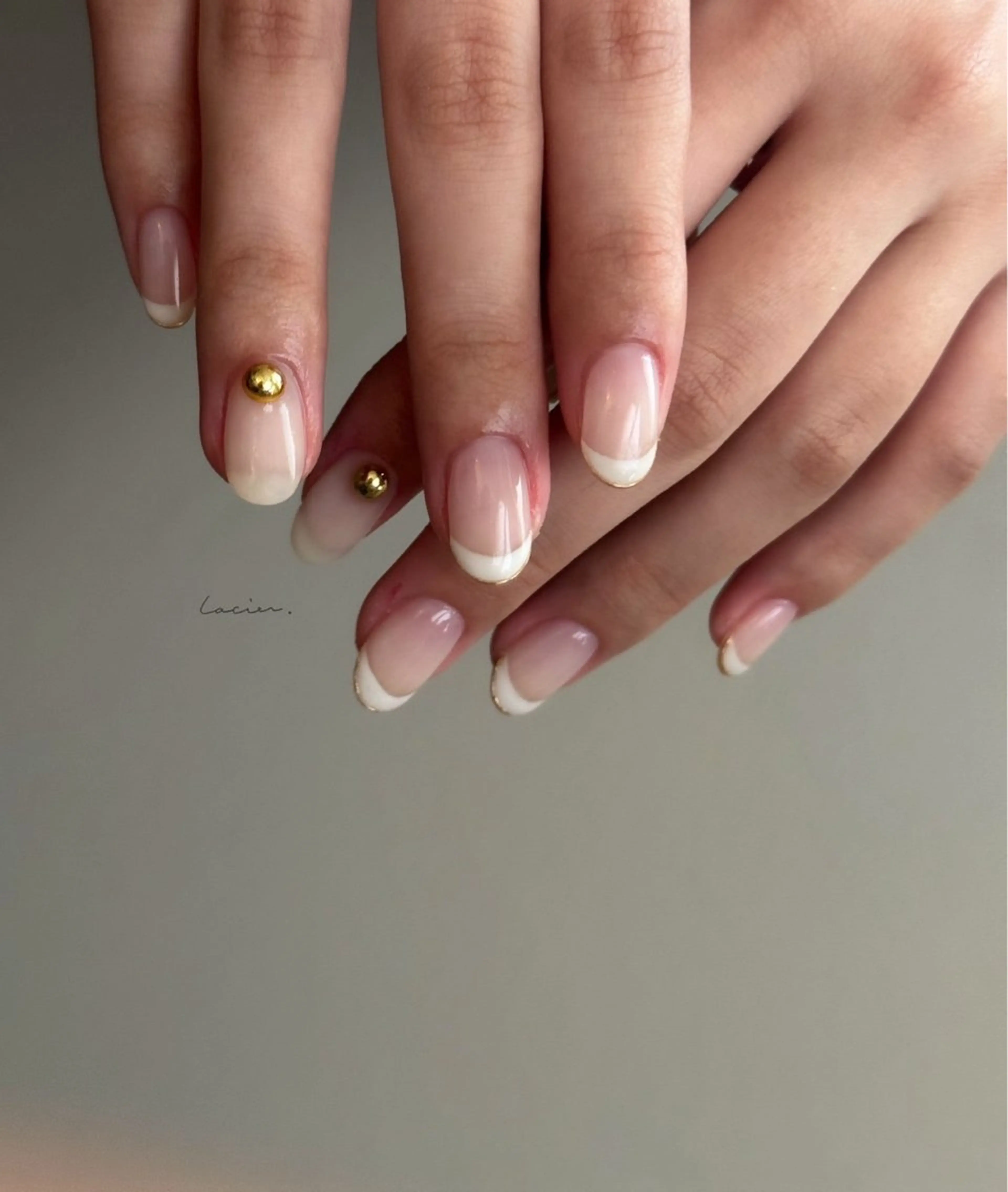 ネイル フレンチネイル ハート ニュアンスネイル ハンドネイル lacier nailのネイルデザイン