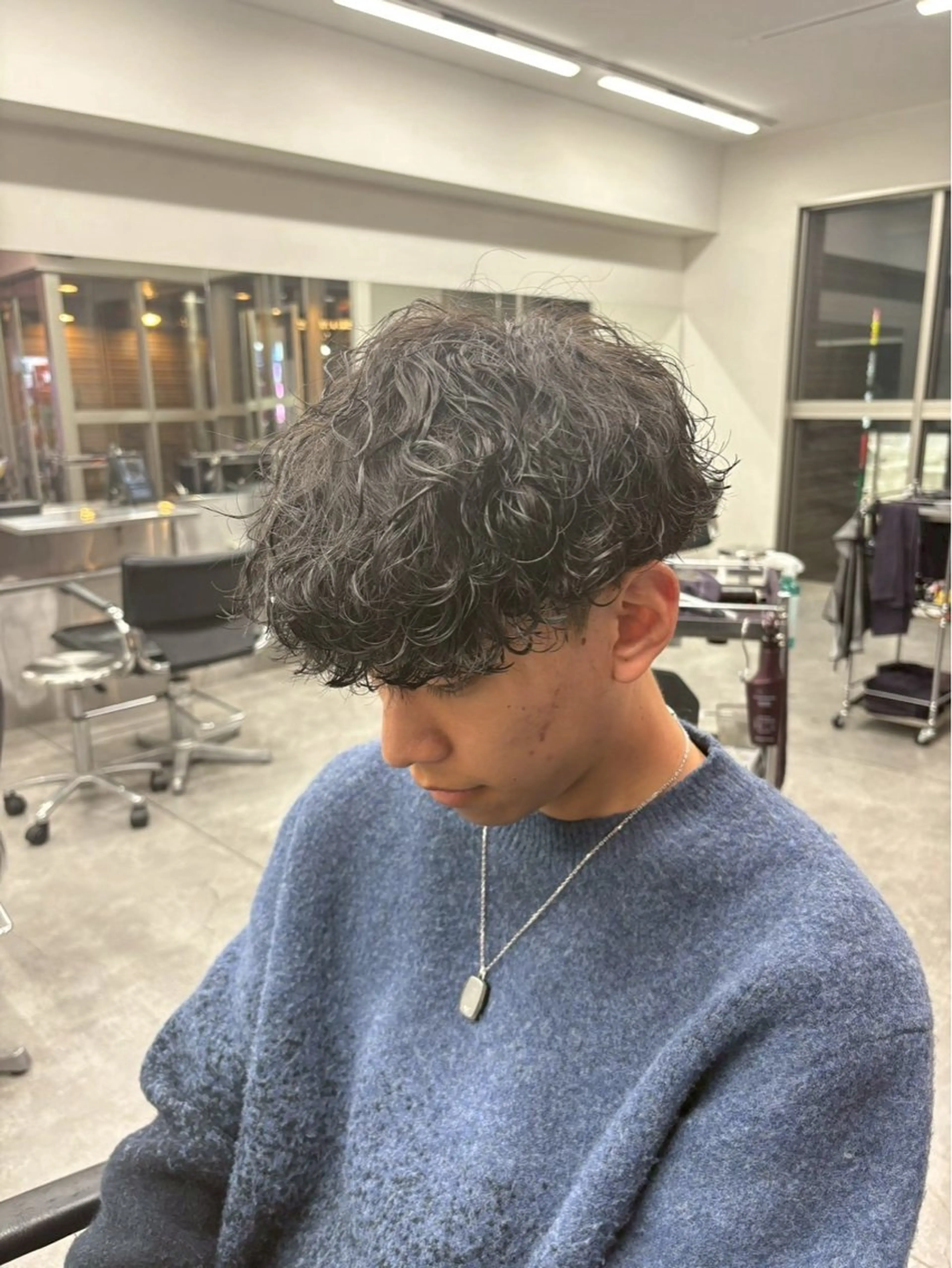 メンズ メンズ特化✨️ 韓国風パーマ🔥一八のヘアスタイル