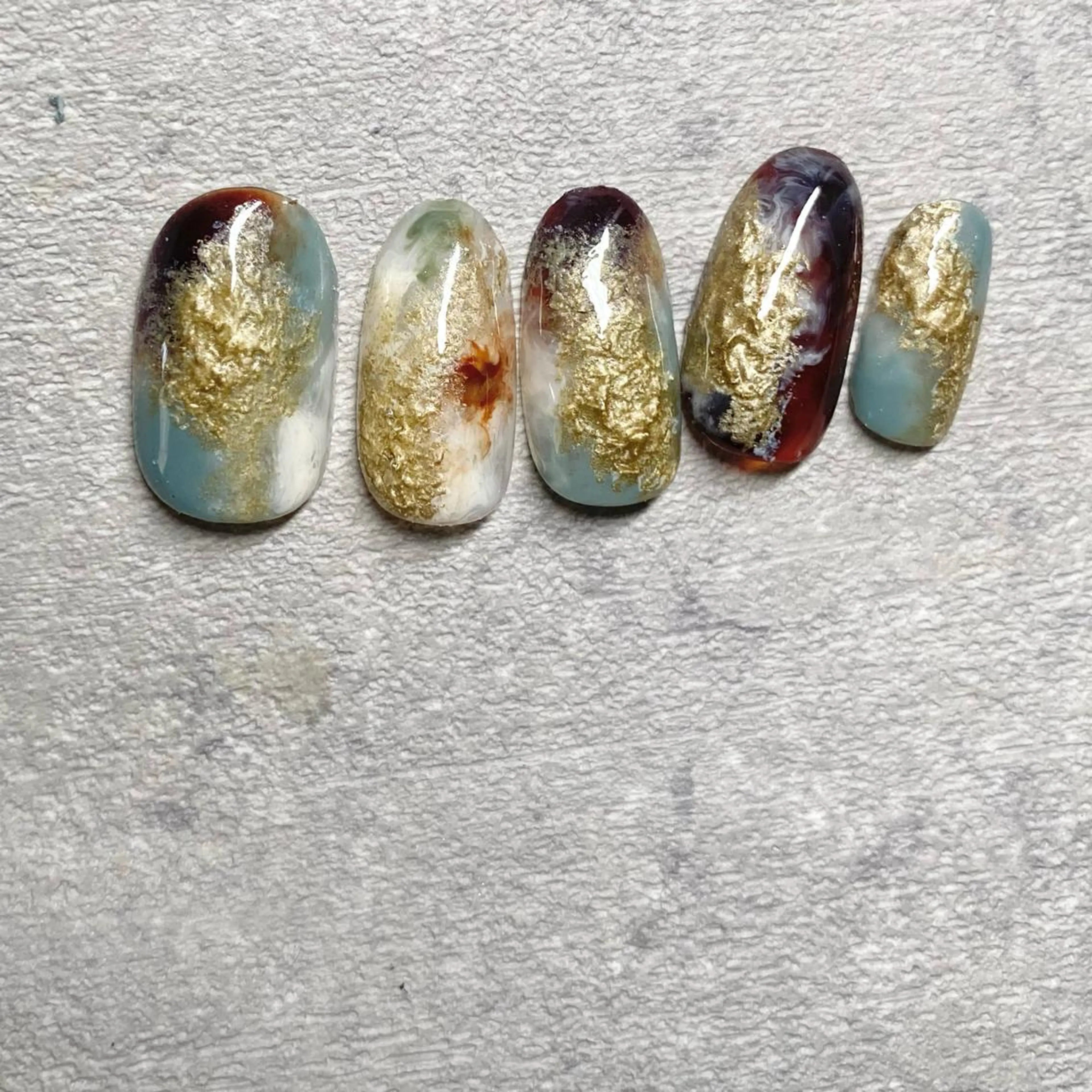 ネイル アートネイル フットネイル ニュアンスネイル 冬ネイル 山田 貴子のネイルデザイン