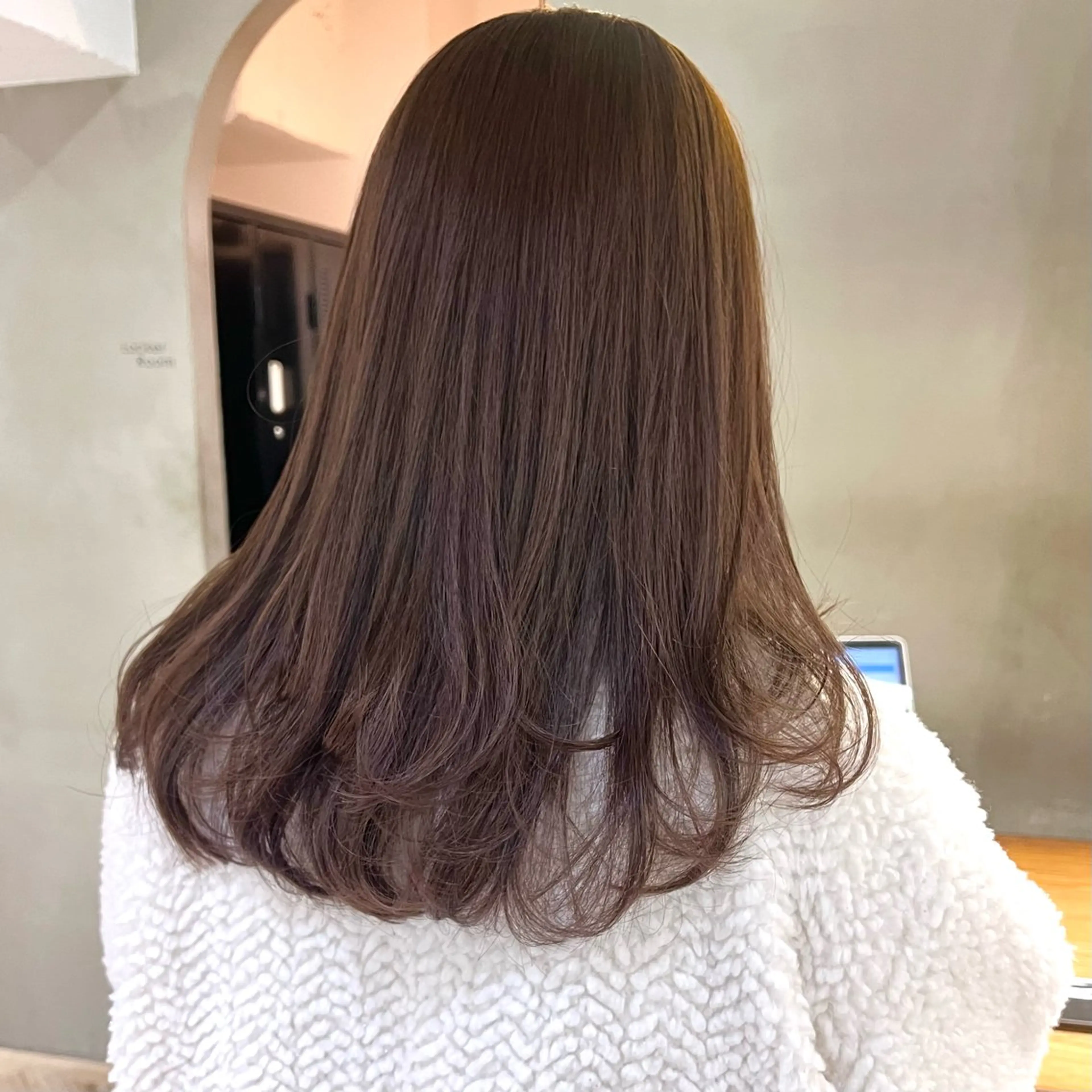 セミロング カラー 透明感カラー カット ヘアカラー トリートメント レイヤーカット/暖色 カラー/mao🎀のヘアスタイル