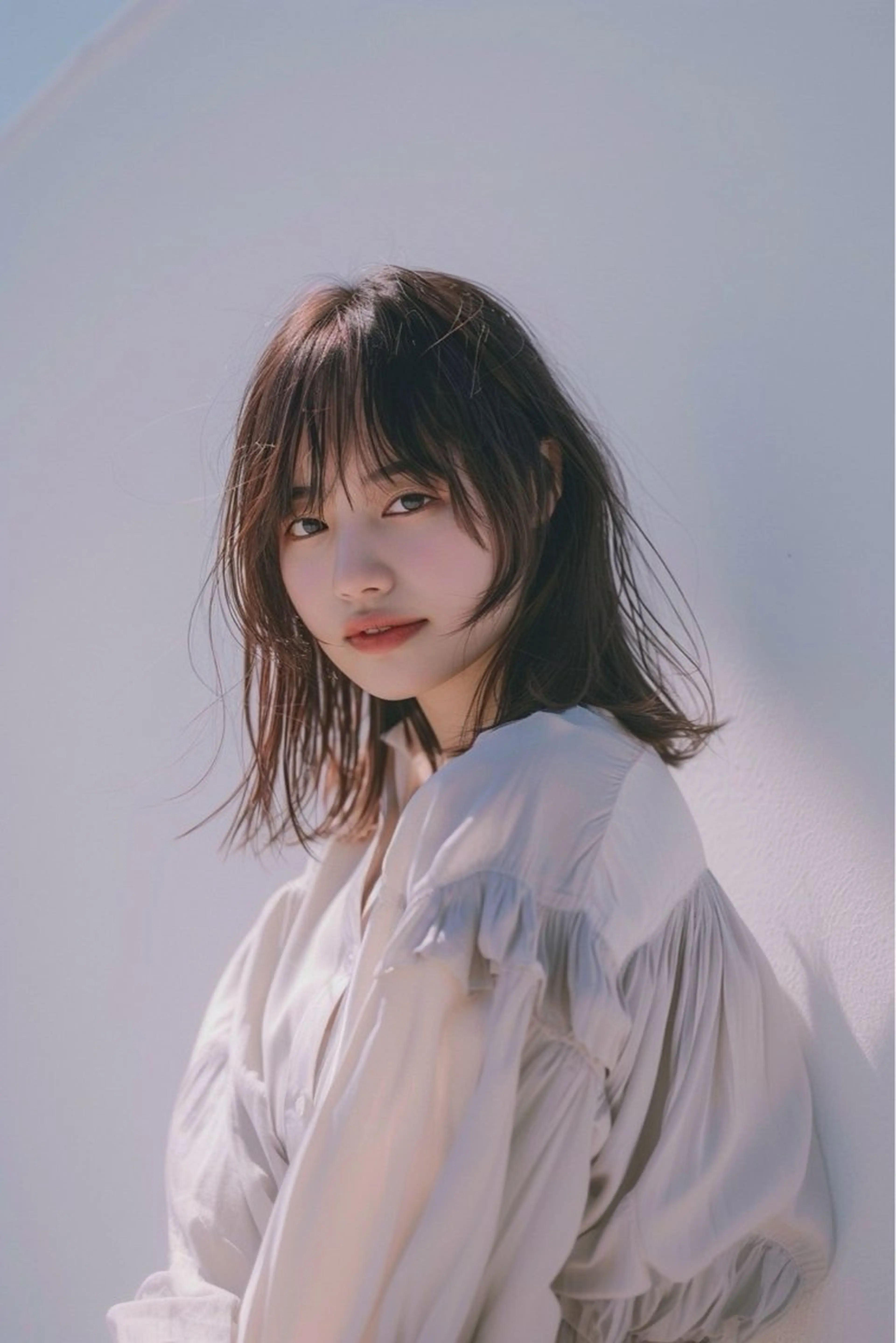 ミディアム カット ヘアカラー トリートメント 新宿/韓国レイヤー 顔まわり/RIKUのヘアスタイル