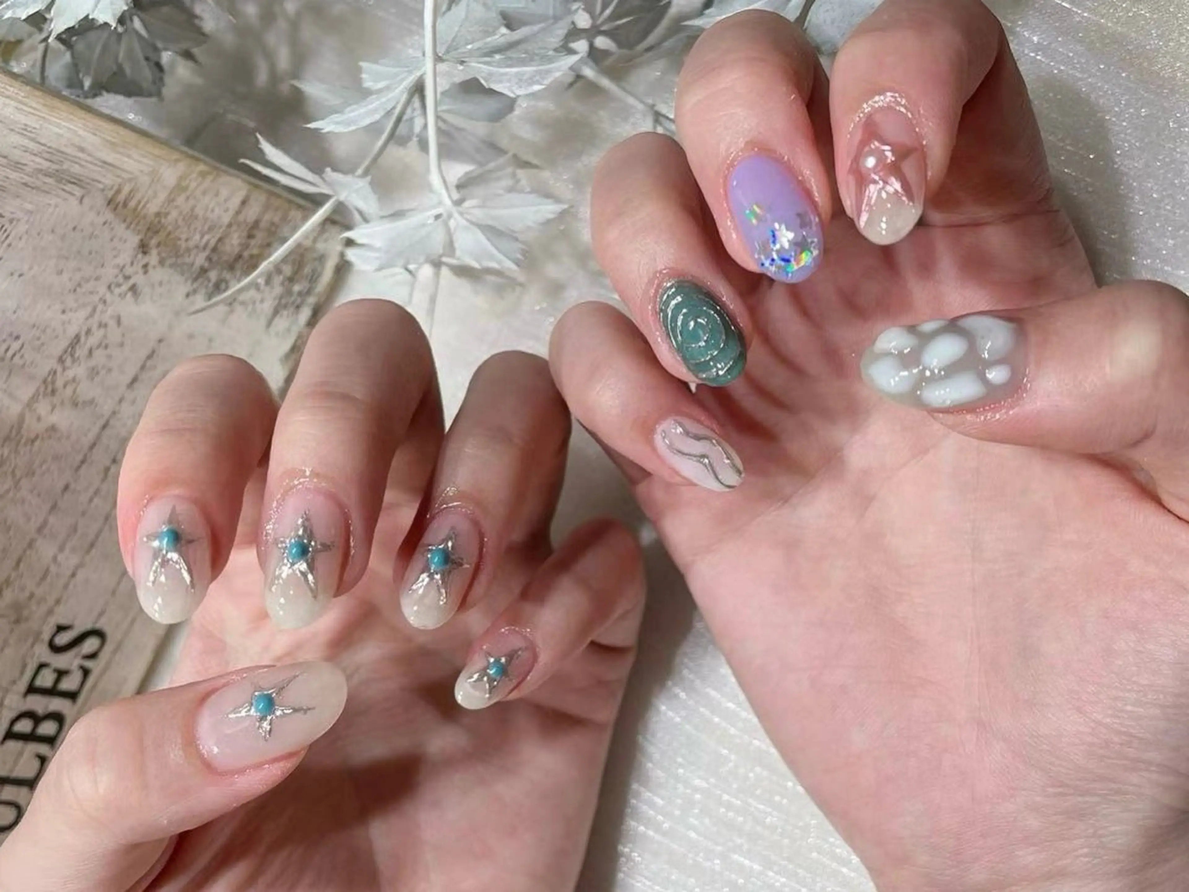 ネイル アートネイル フラワーネイル フットネイル ジェルネイル マグネットネイル Babarla Nailのネイルデザイン