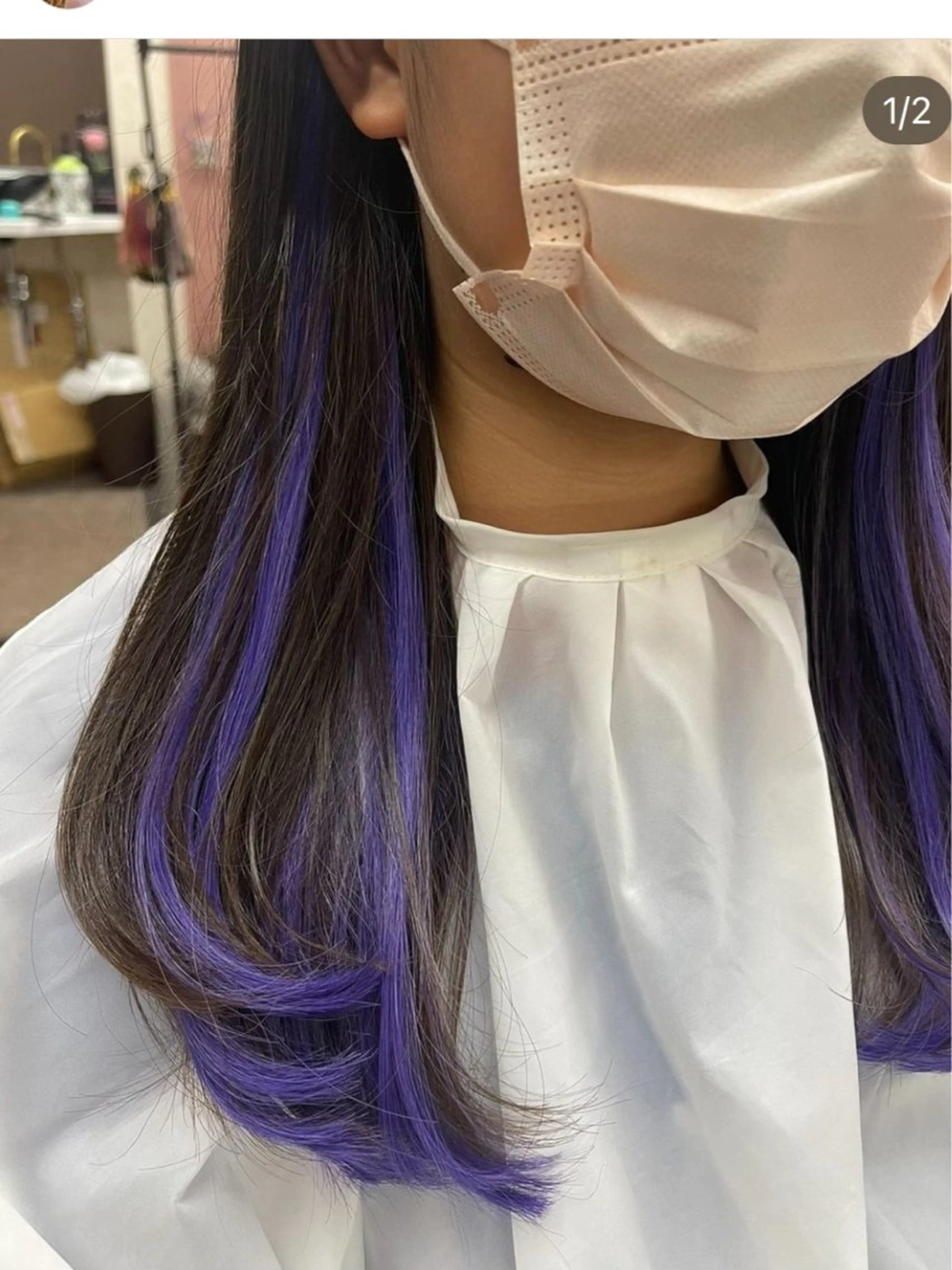 セミロング エクステ プレシャス所属・池田 景子のヘアスタイル