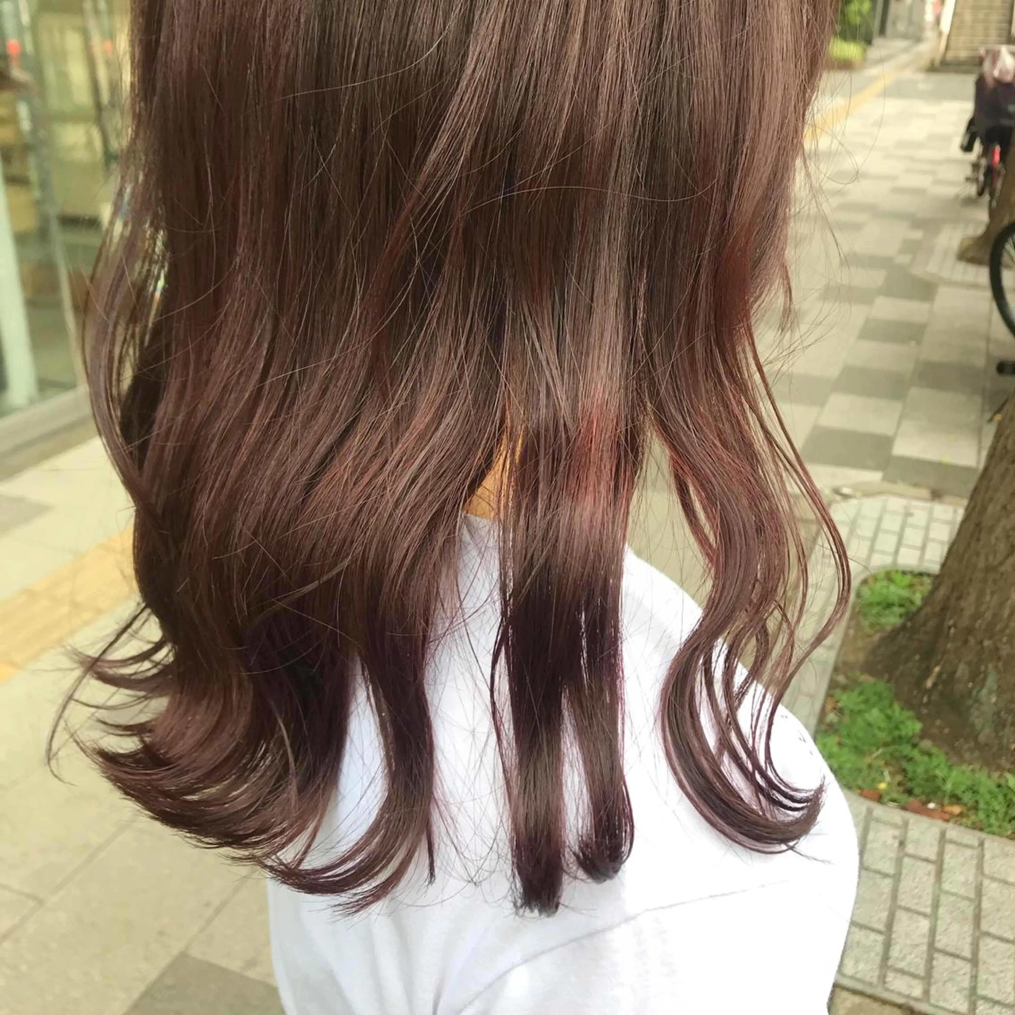 セミロング カラー ブラウンカラー ピンクカラー ピンクブラウン 🩶Eye&Hair やぎふうか🩶のマツエク・マツパデザイン