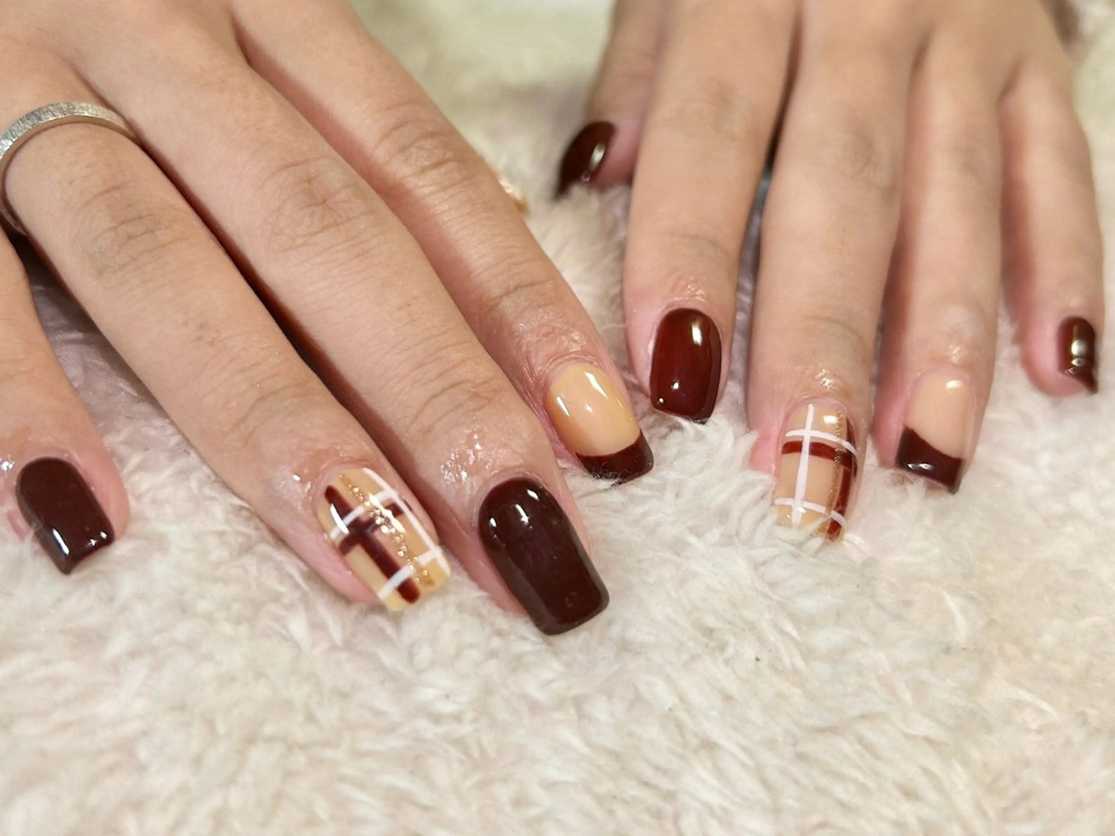 ネイル ボルドー ハンドネイル Forca total studio所属・Forca Airaのネイルデザイン