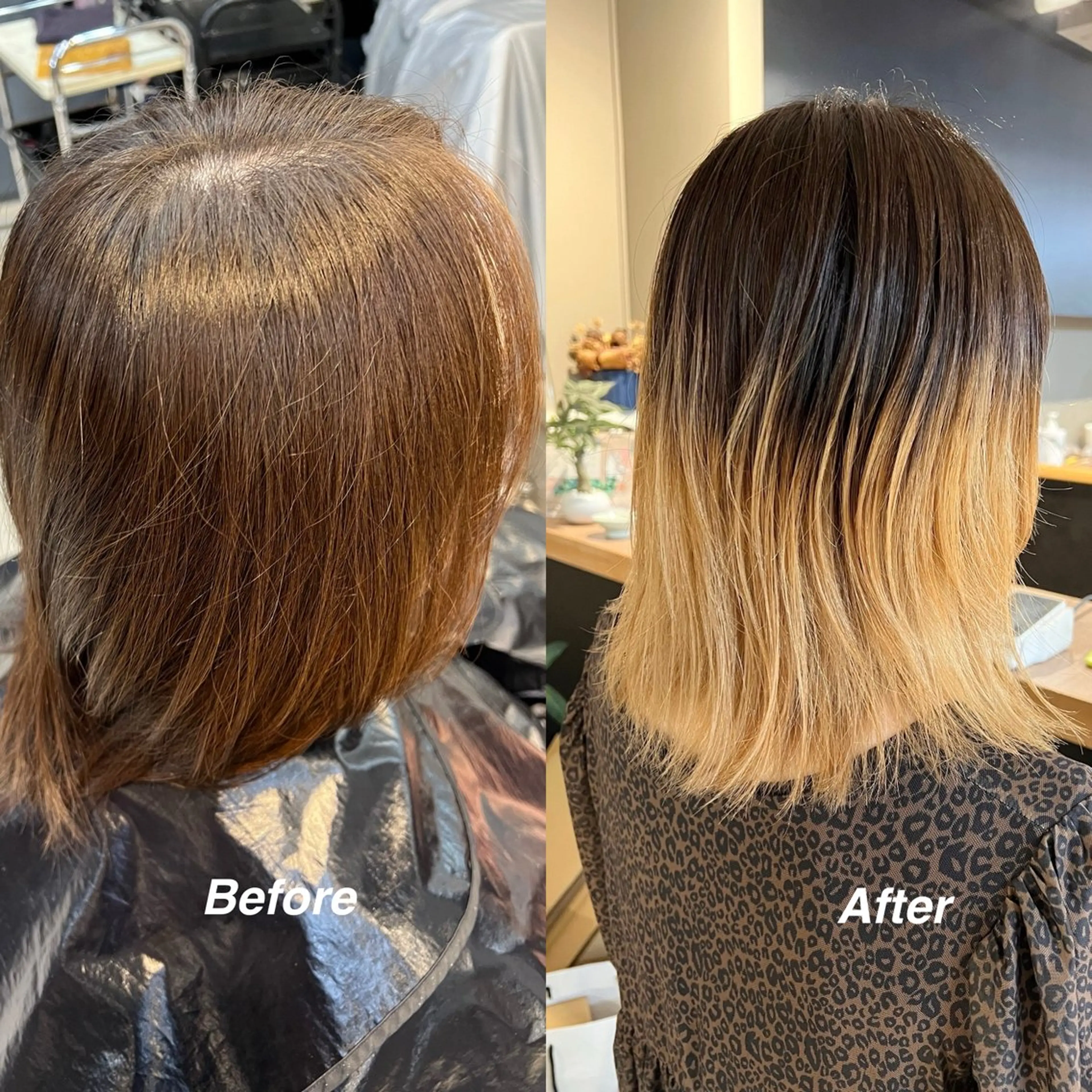 ミディアム カラー ベージュカラー ブリーチ グラデーションカラー daiki 原宿のヘアスタイル