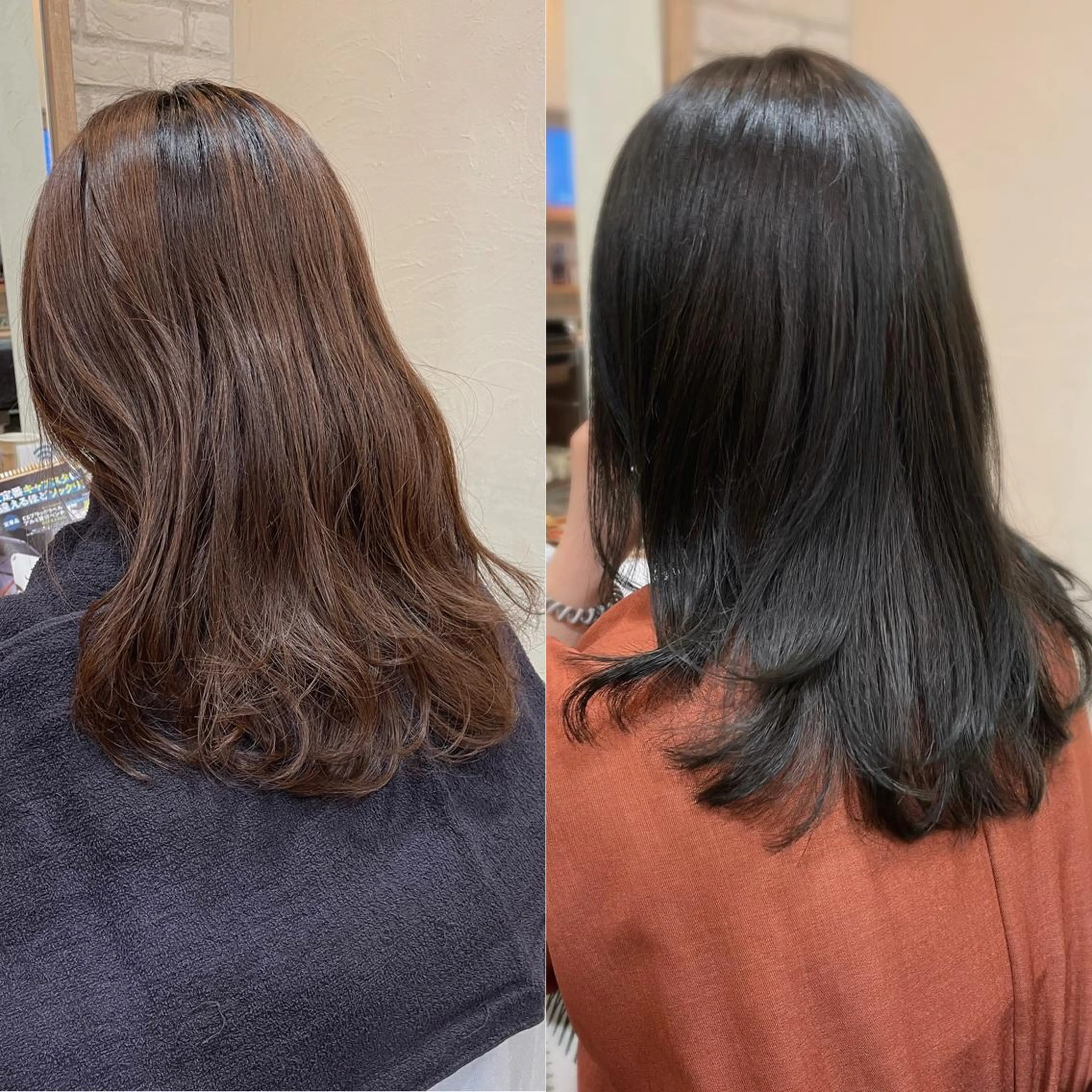 セミロング カット ヘアカラー トリートメント ヘッドスパ 銀座🌈ケアカラー/ ヘッドスパ /清水のヘアスタイル