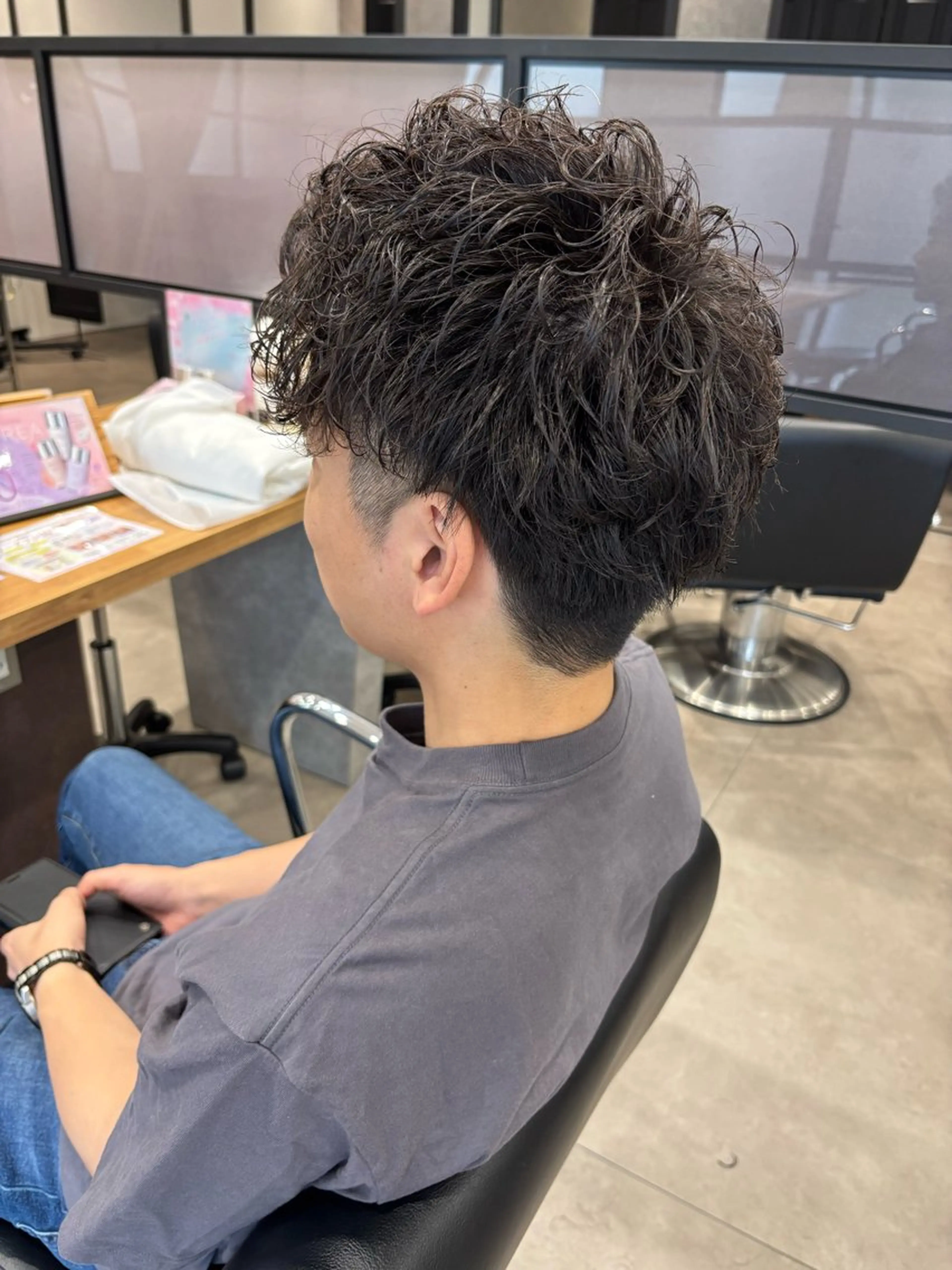 ショート カット パーマ 馬場 一輝のヘアスタイル