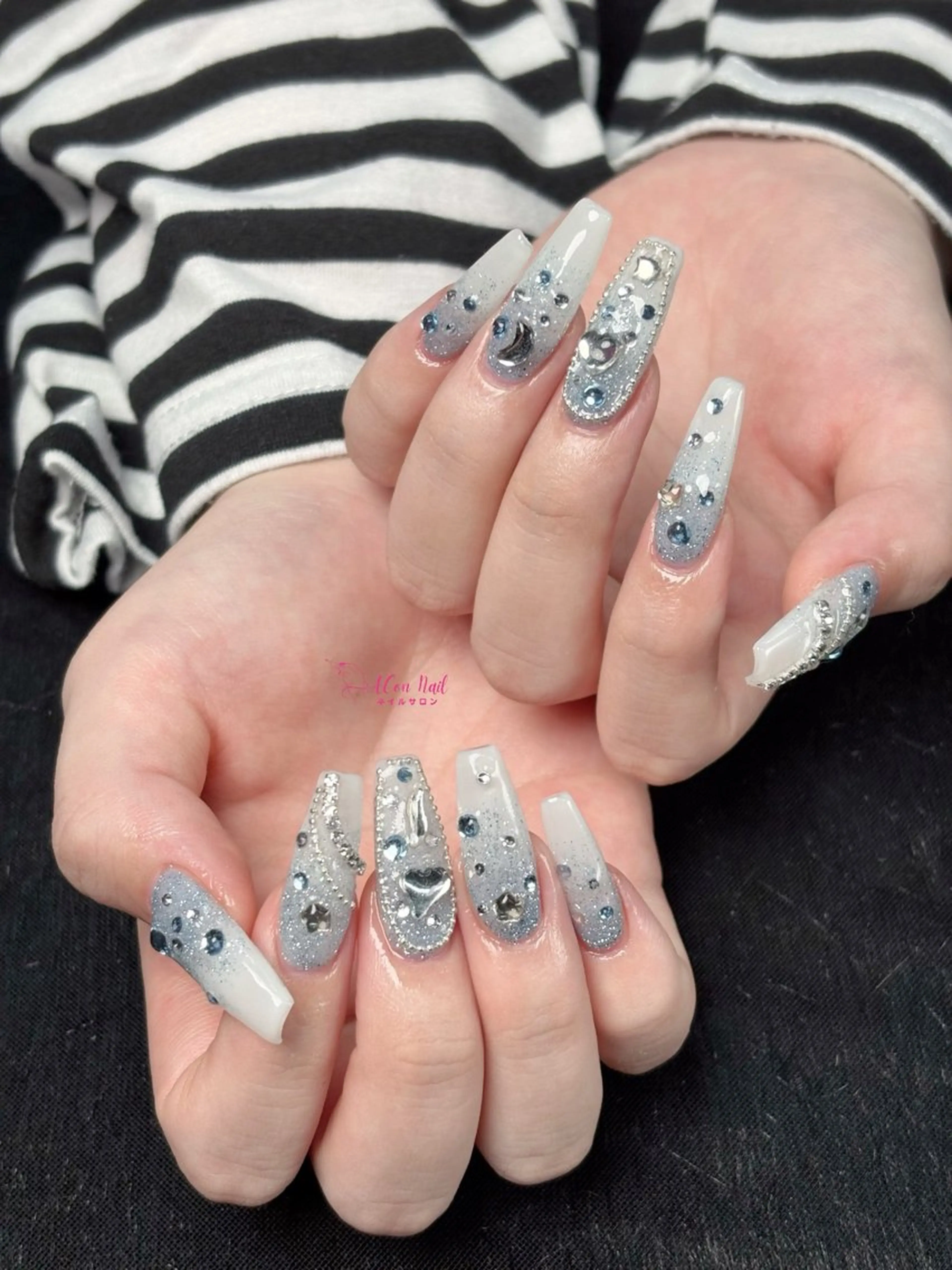 ネイル 桜ネイル 長さ出し フラワーネイル フレンチネイル ジェルネイル ハンドネイル AConNailSalon所属・ACon NailSalonのネイルデザイン