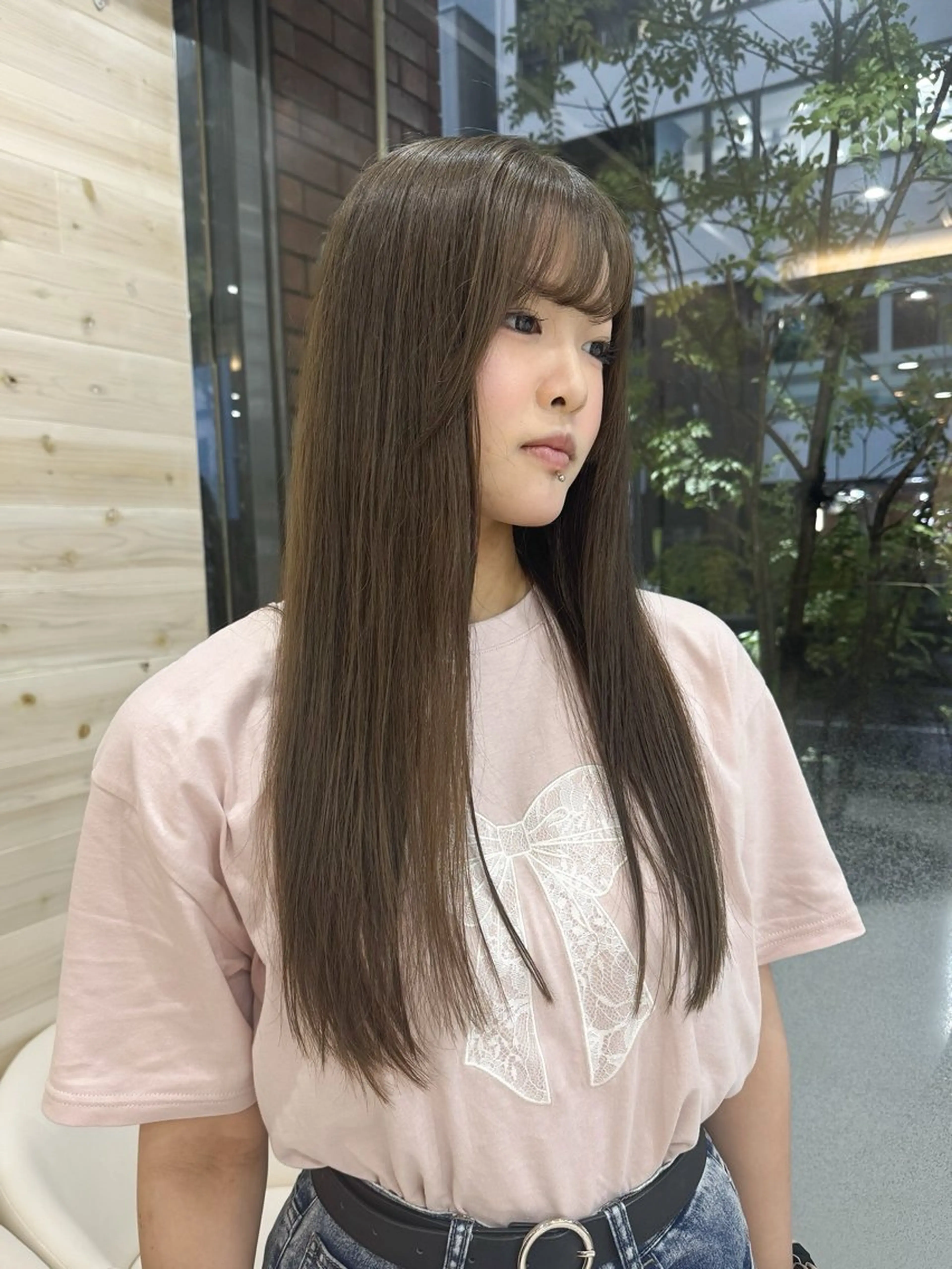 セミロング カラー ベージュカラー ブリーチ ヘーゼル ヘアカラー Seeknext // Rukaのヘアスタイル