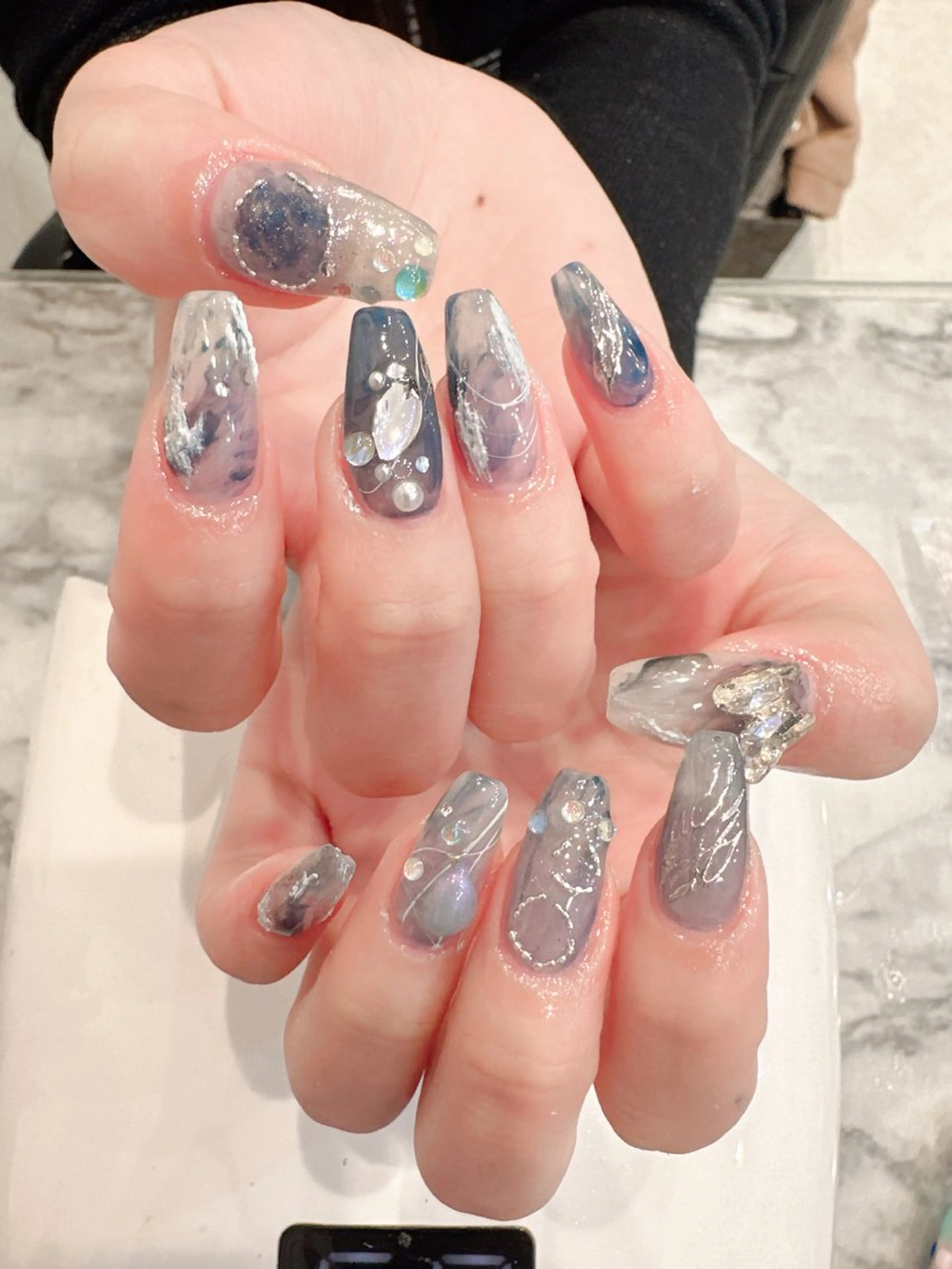 ネイル 韓国ネイル ニュアンスネイル 春ネイル ワンホンネイル ハンドネイル 恵比寿 The Nailのネイルデザイン