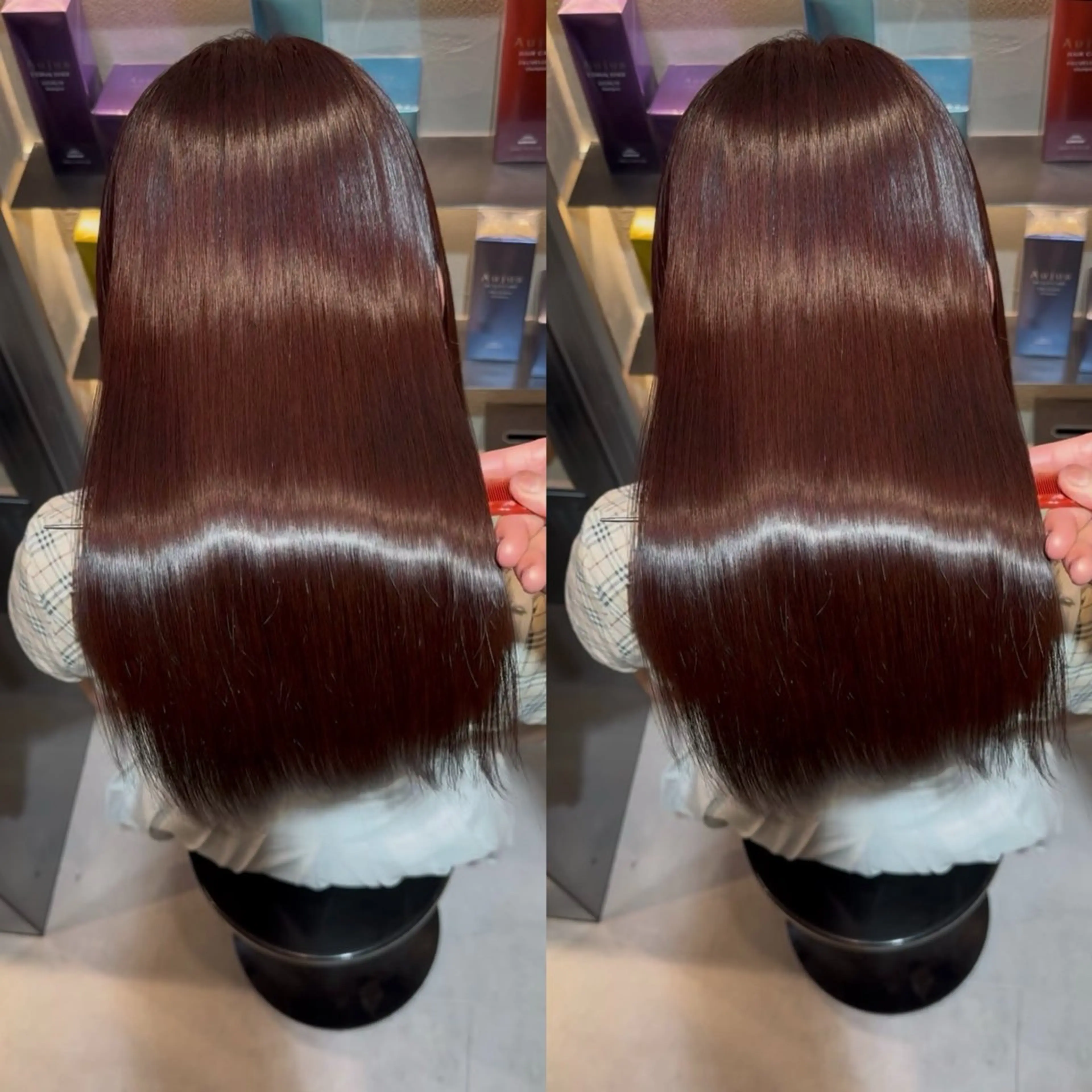 ロング カラー カット ヘアカラー 縮毛矯正 トリートメント 新宿/髪質改善支持率 No.1💍yasuのヘアスタイル