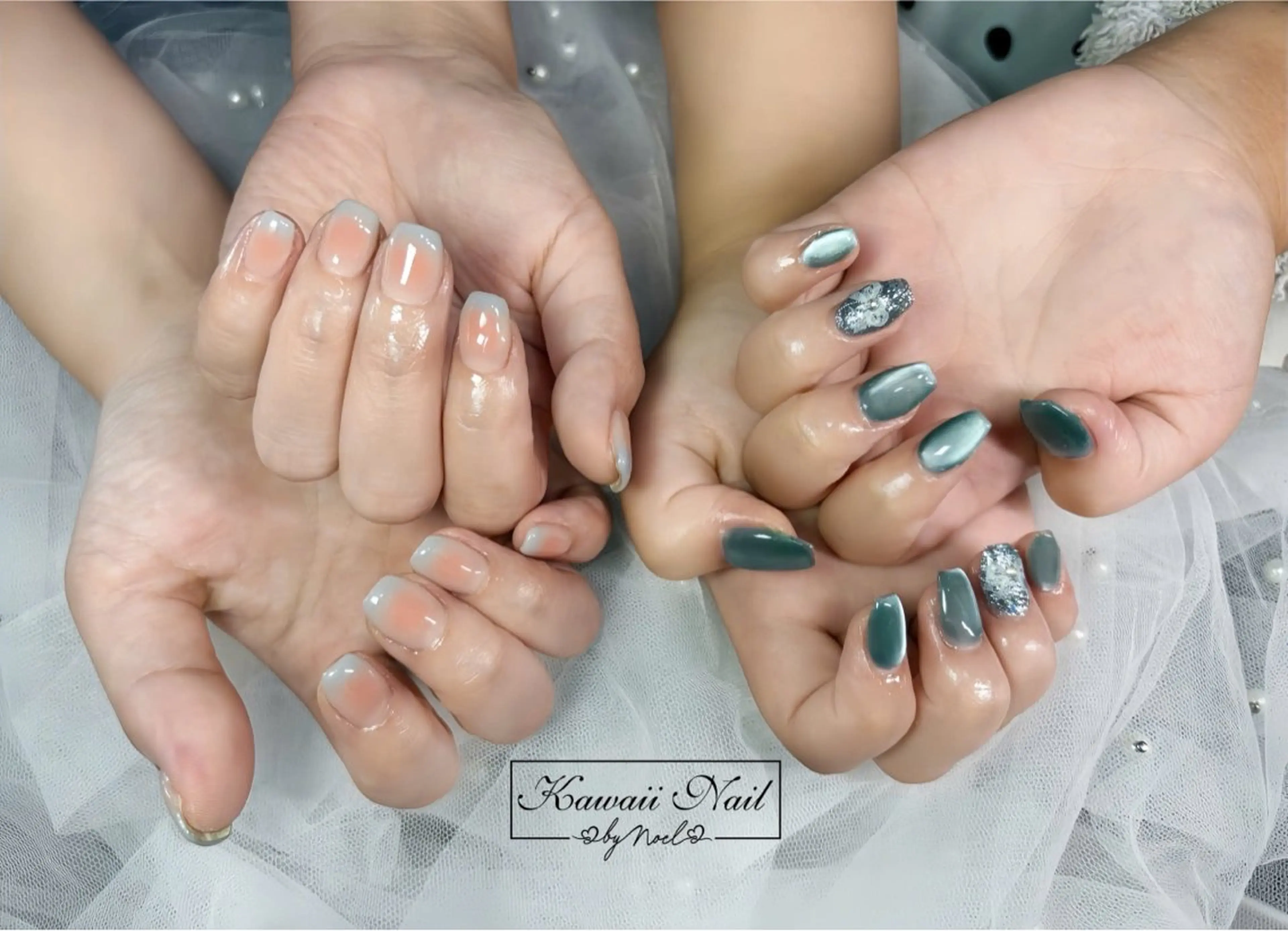 ネイル アートネイル フットネイル フレンチネイル ジェルネイル 韓国ネイル ハンドネイル フットネイル ハンドケア Kawaii Nail Salon所属・Kawaii-jp Tomisatoのネイルデザイン