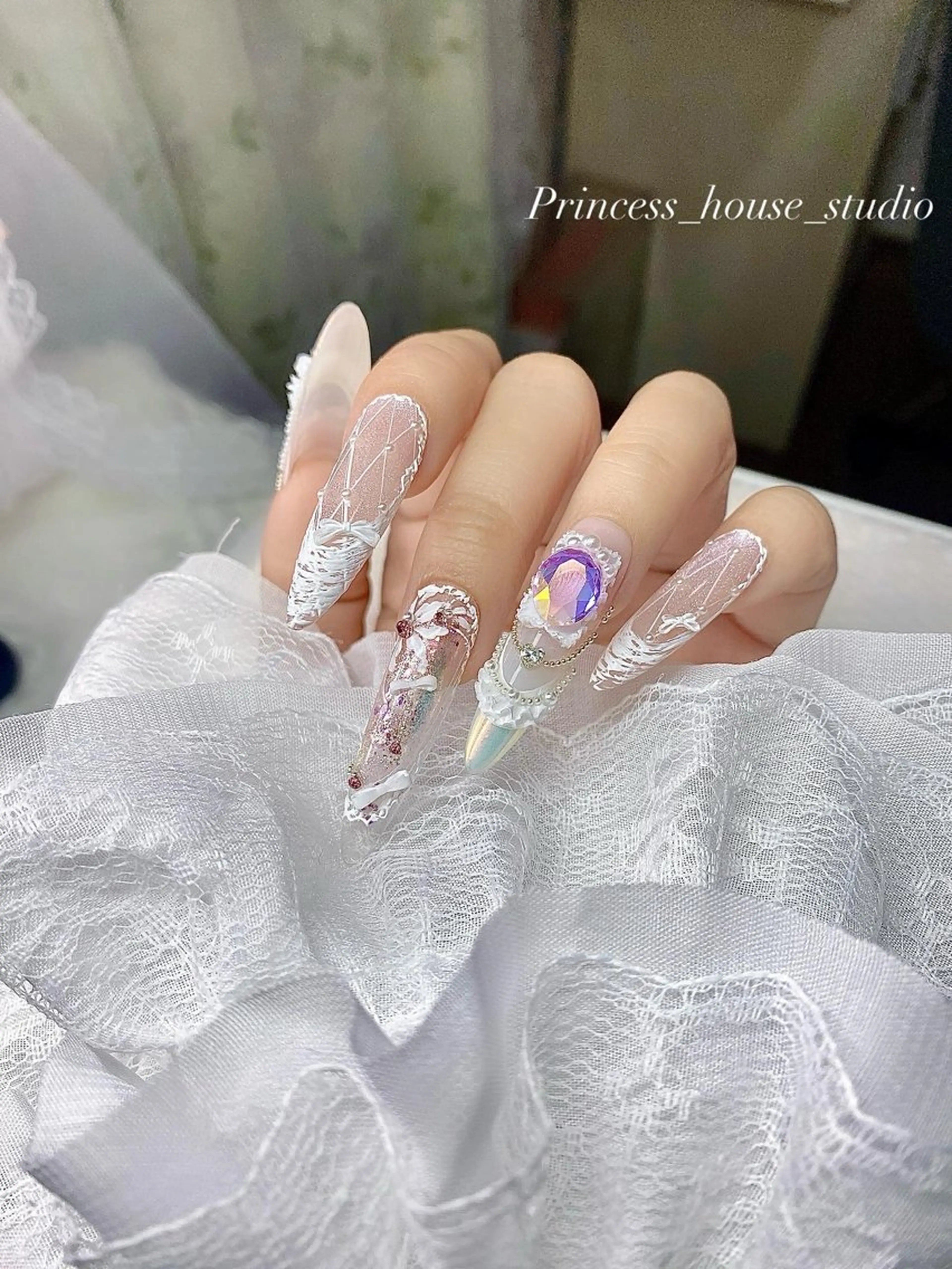 ネイル 長さ出し プリンセスハウス所属・プリンセスハウス 自宅サロンのネイルデザイン