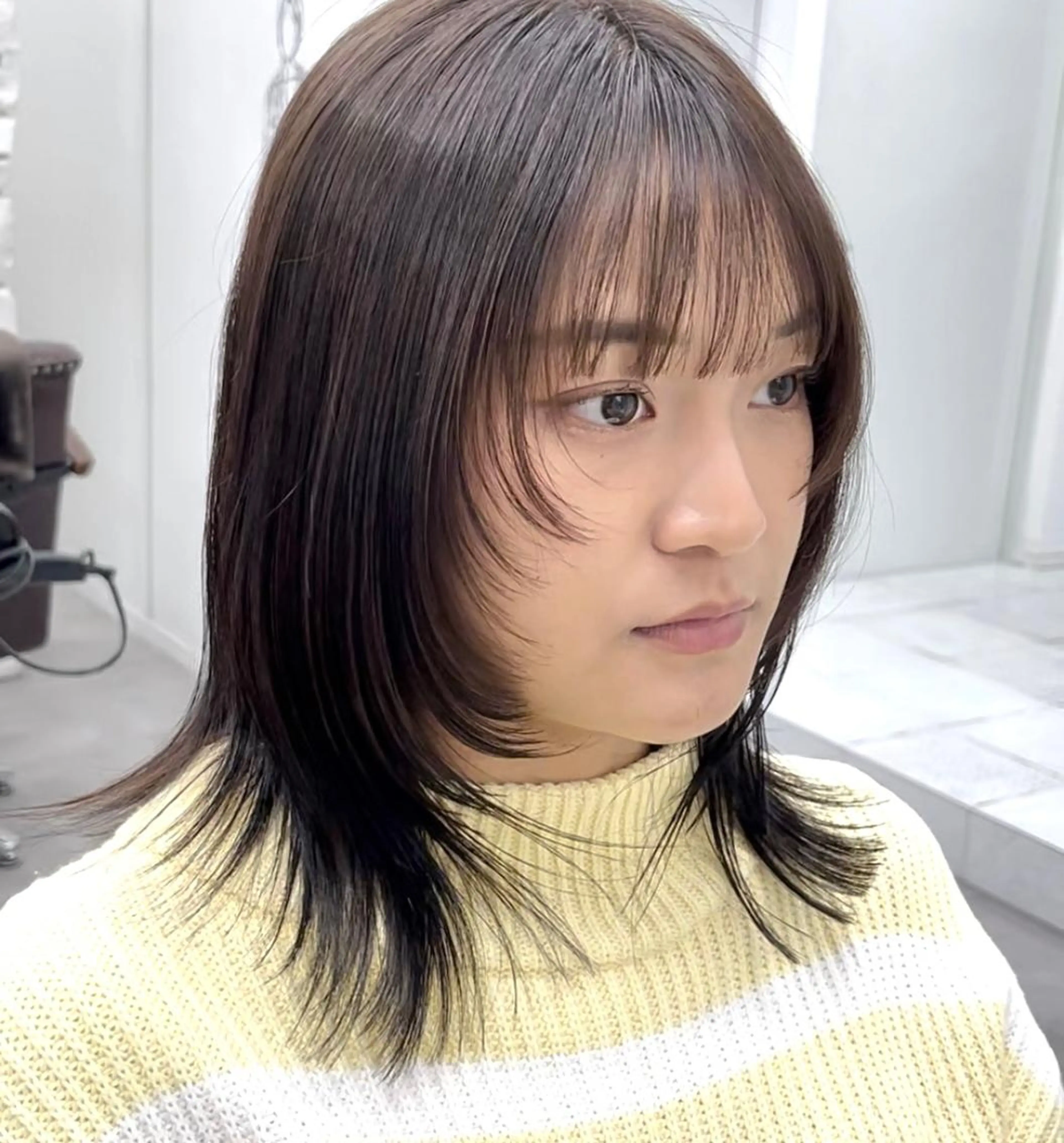 カラー カット ヘアカラー トリートメント 天王寺髪質改善なら よしみさん✨のヘアスタイル