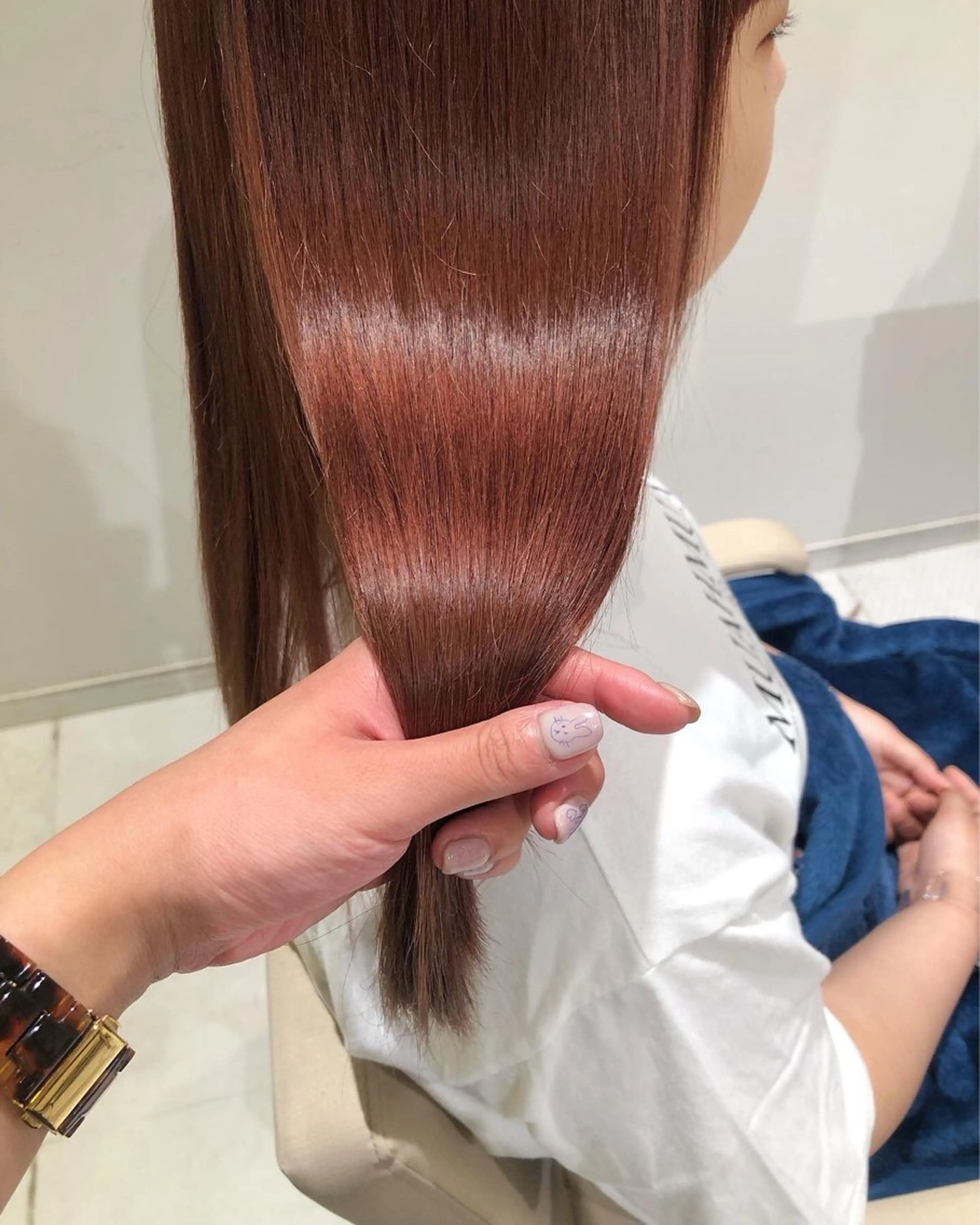 カラー ブリーチ オレンジ オレンジピンク ピンクカラー カット ヘアカラー トリートメント お顔まわりカット/ 暖色カラー🍑Amiのその他イメージ