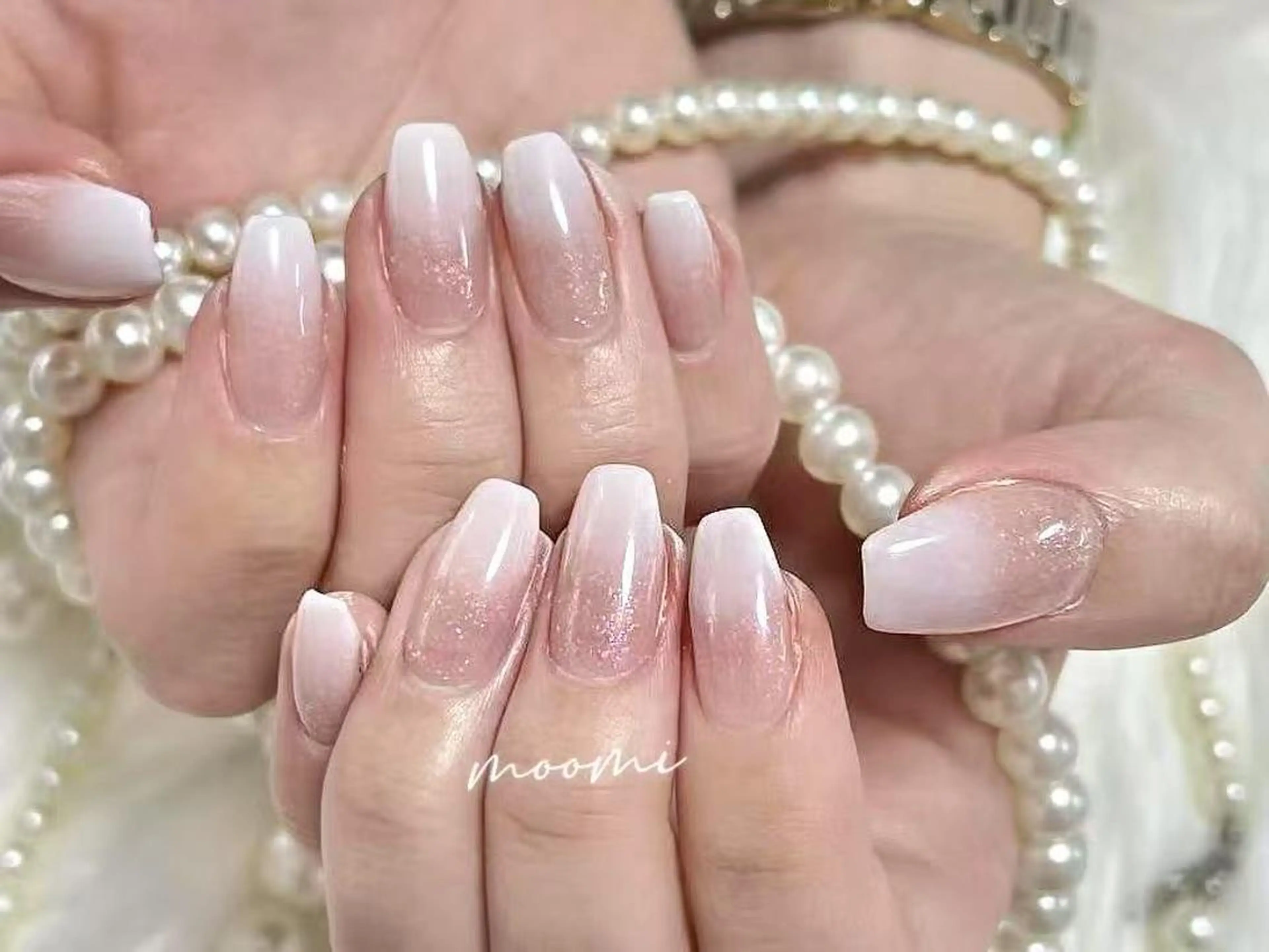 ネイル 長さ出し ジェルネイル グラデーション 韓国ネイル マグネットネイル moomi nail スカルプ専門のネイルデザイン