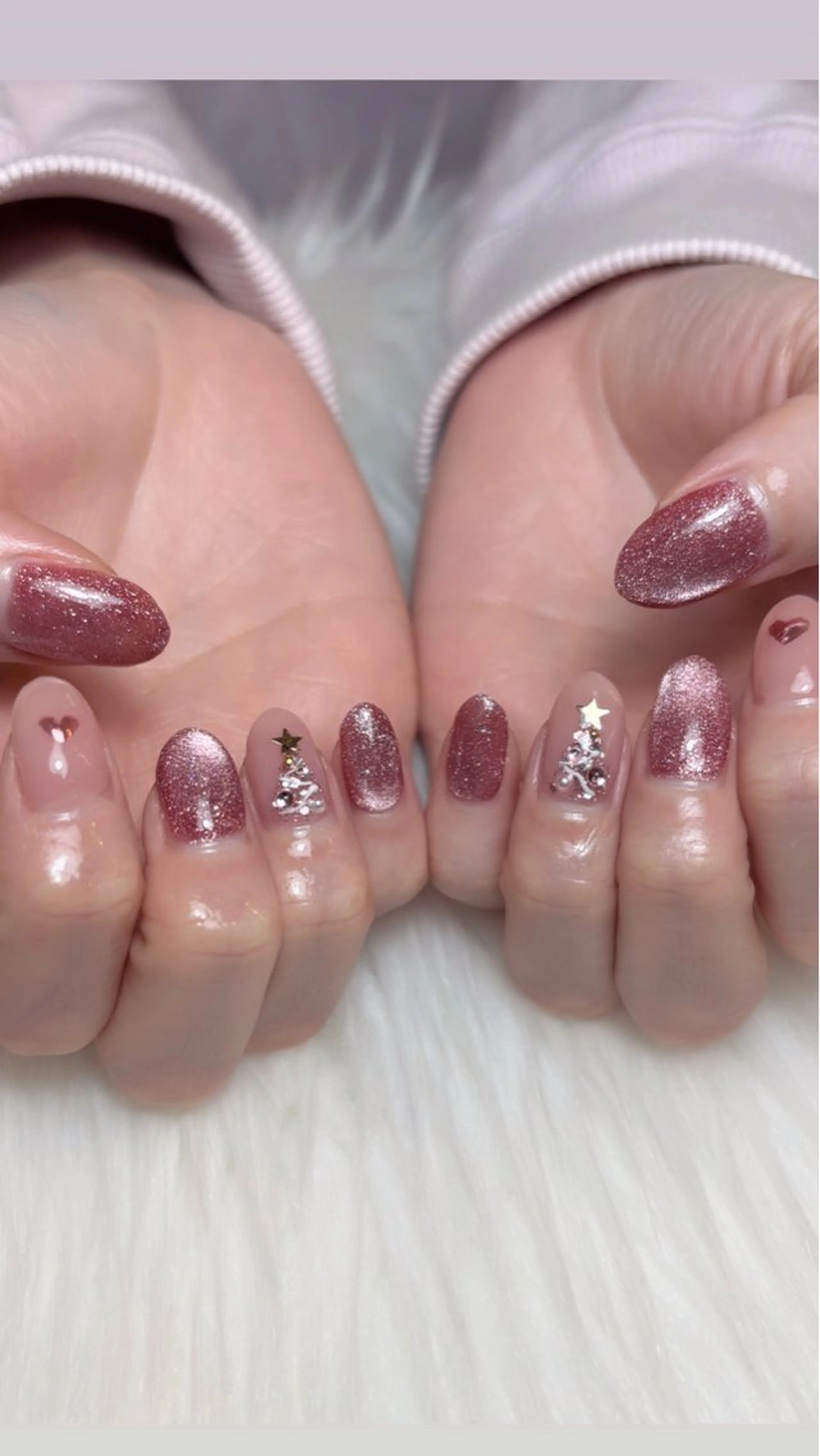 ネイル 冬ネイル クリスマス ハンドネイル Lino𓂃⟡.· Chizuruのネイルデザイン