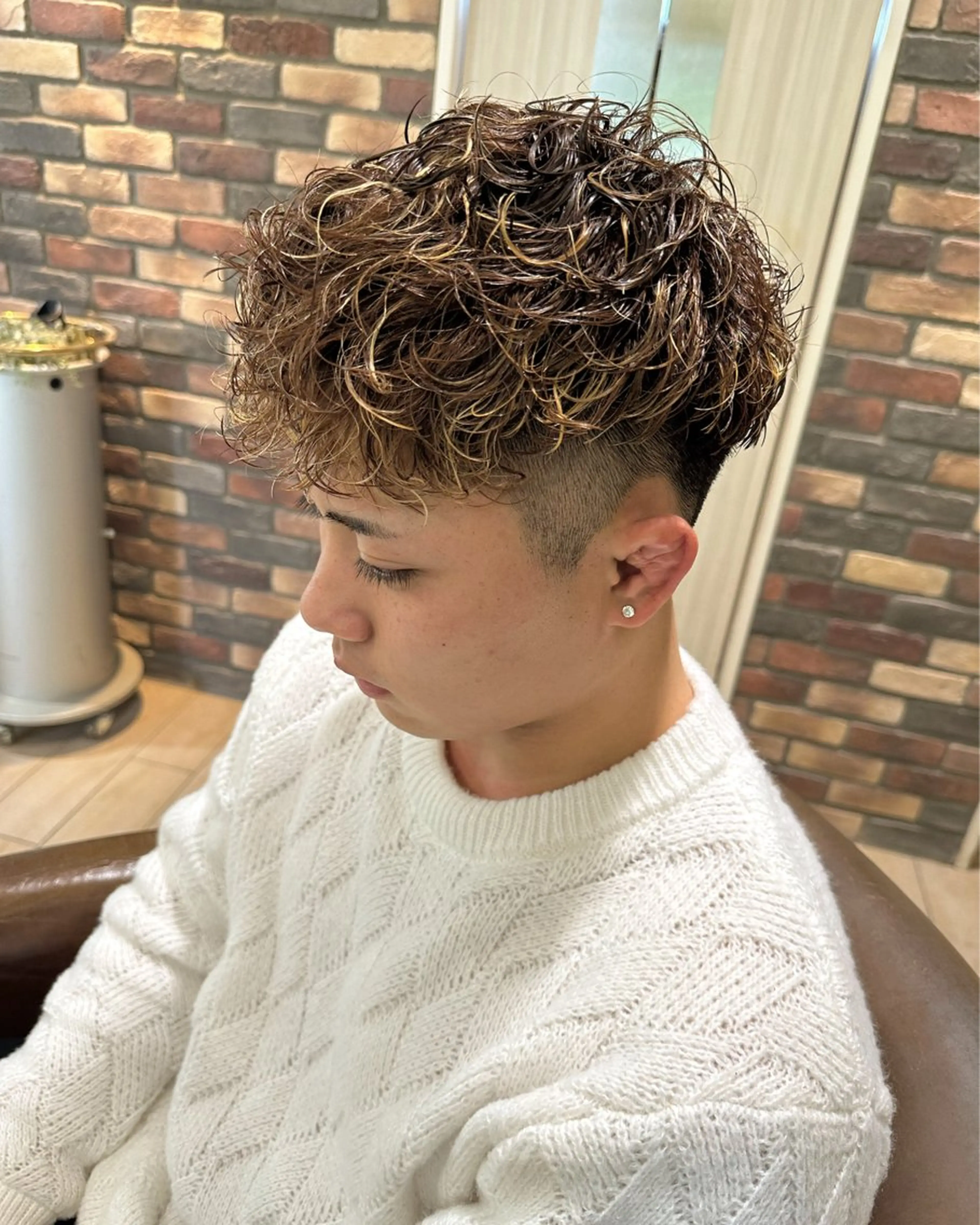 パーマ メンズ カット パーマ 増渕 駿介のヘアスタイル