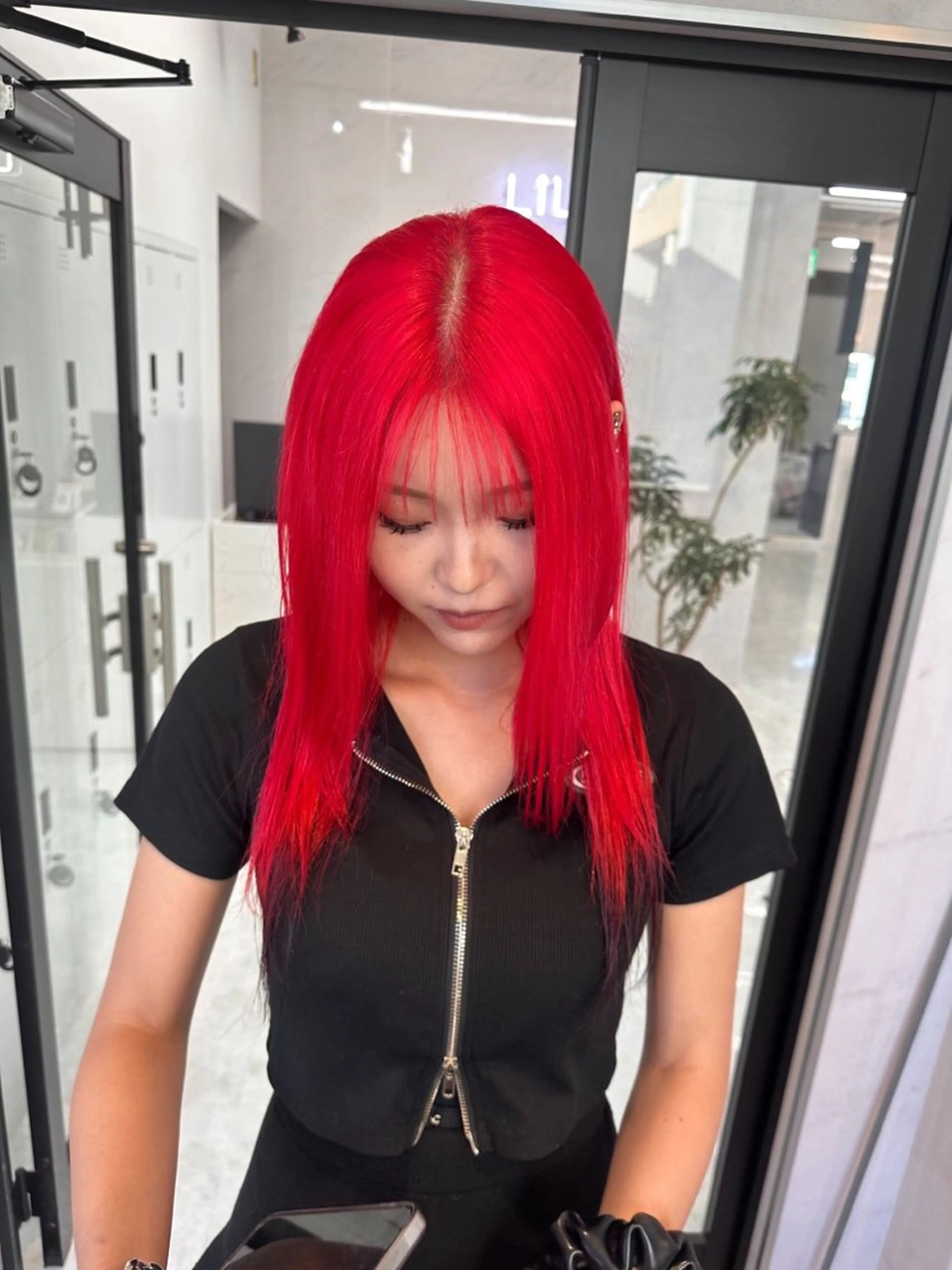 ロング カラー ヘアアレンジ 𝐠𝐢𝐫𝐥𝐲 𝐦𝐨𝐝𝐞🖤のヘアスタイル