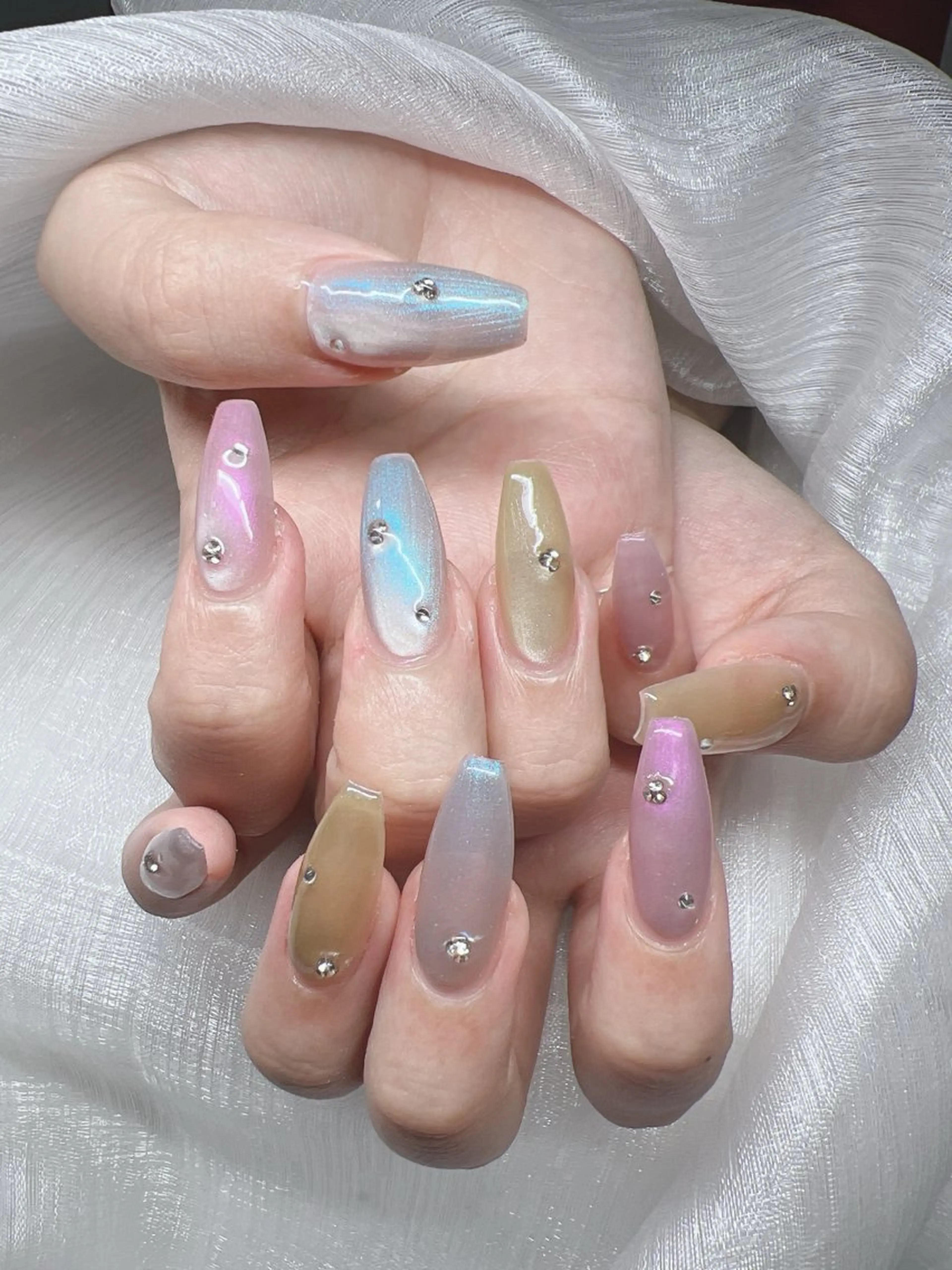 ネイル ハンドネイル Lee Nails チップ長さだし専門店のネイルデザイン