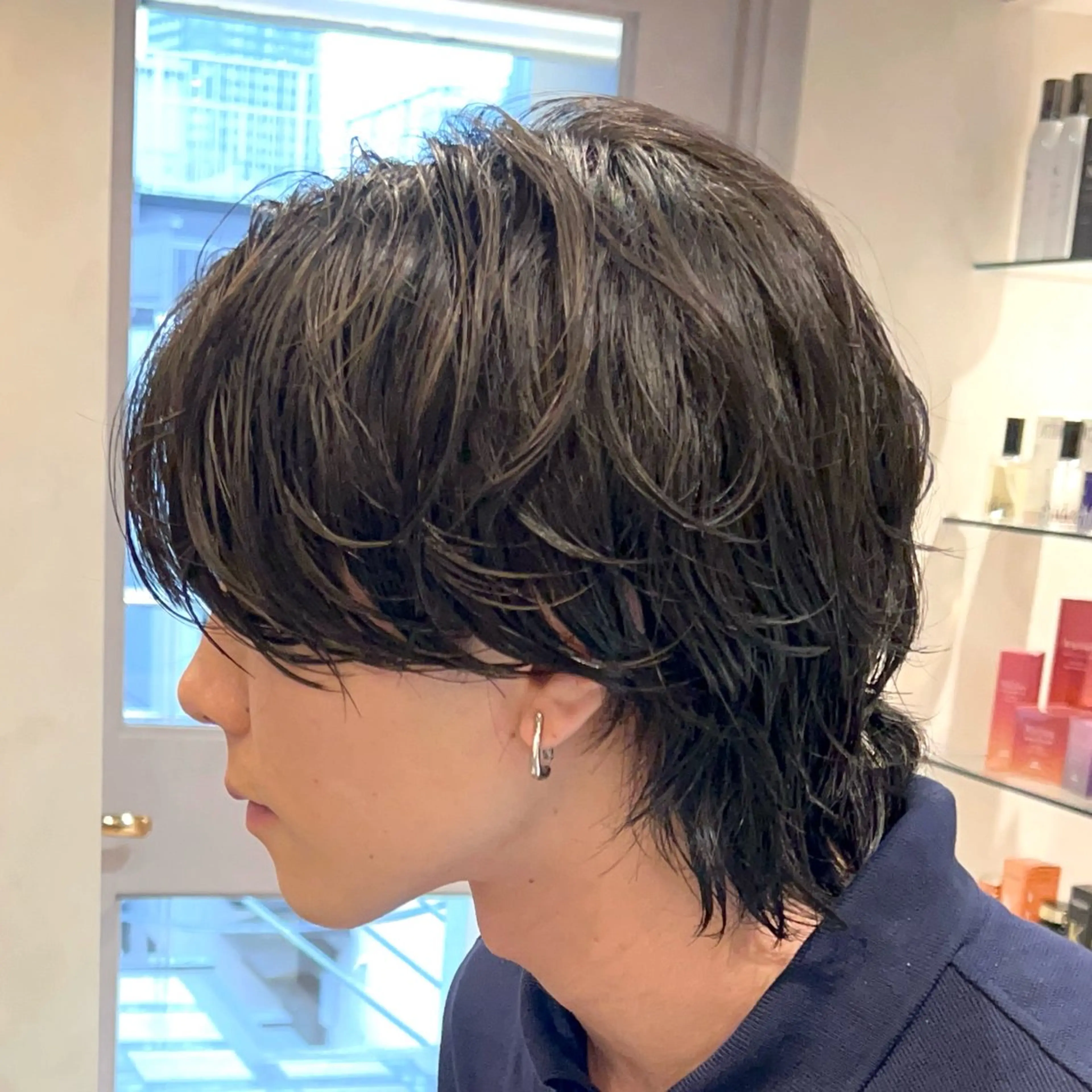 パーマ メンズ メンズブリーチ ダウンパーマ メンズハイトーン カルマパーマ メンズ韓国風 カット パーマ 《メンズ特化》韓国風 パーマ/千原涼麻のヘアスタイル
