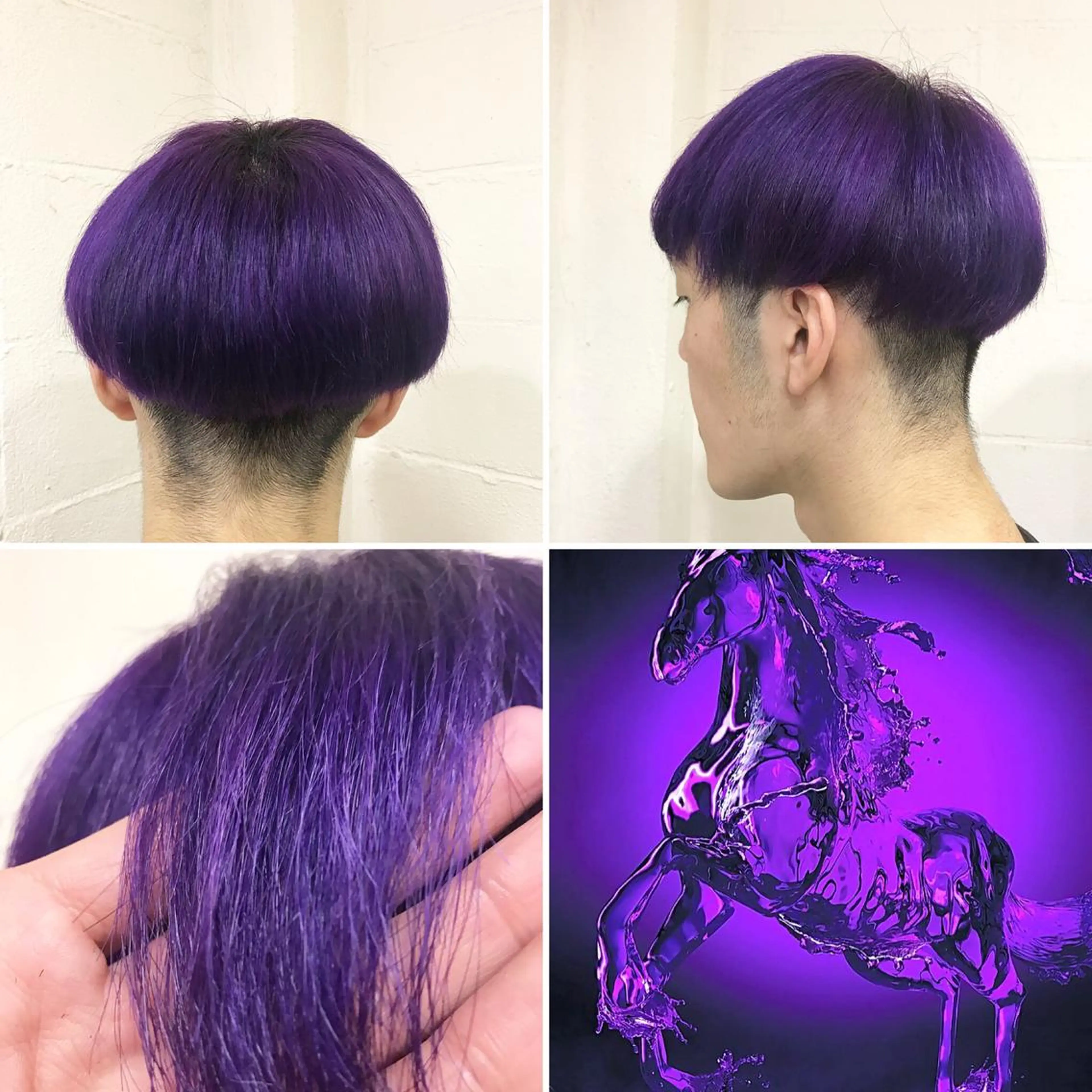 ショート カラー メンズ ヘアカラー トリートメント "PEPPU "所属・派手髪、ハイトーン ショートヘアShinのヘアスタイル