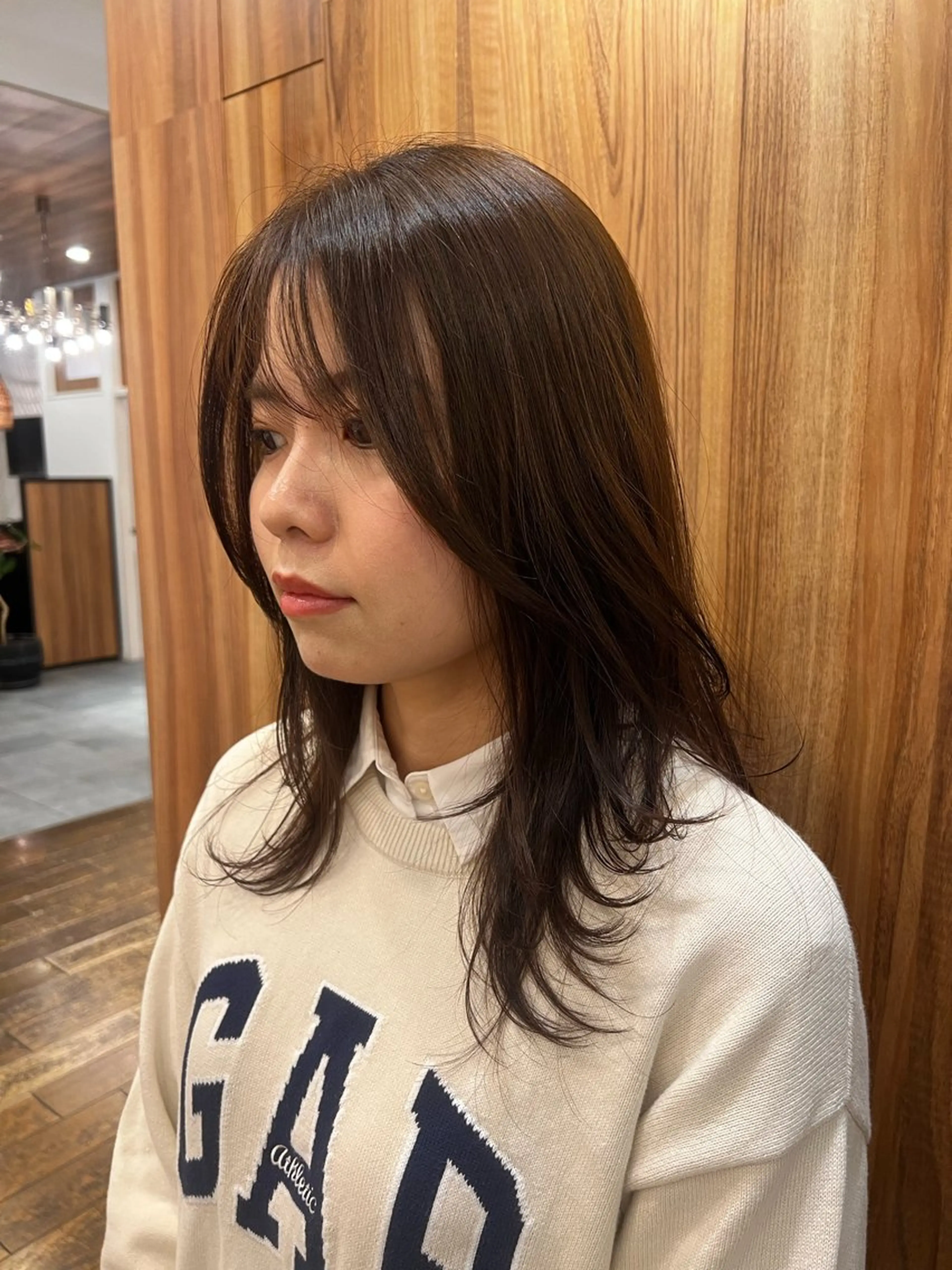 ミディアム カラー ヘアカラー トーンアップ🦢 ユメのヘアスタイル