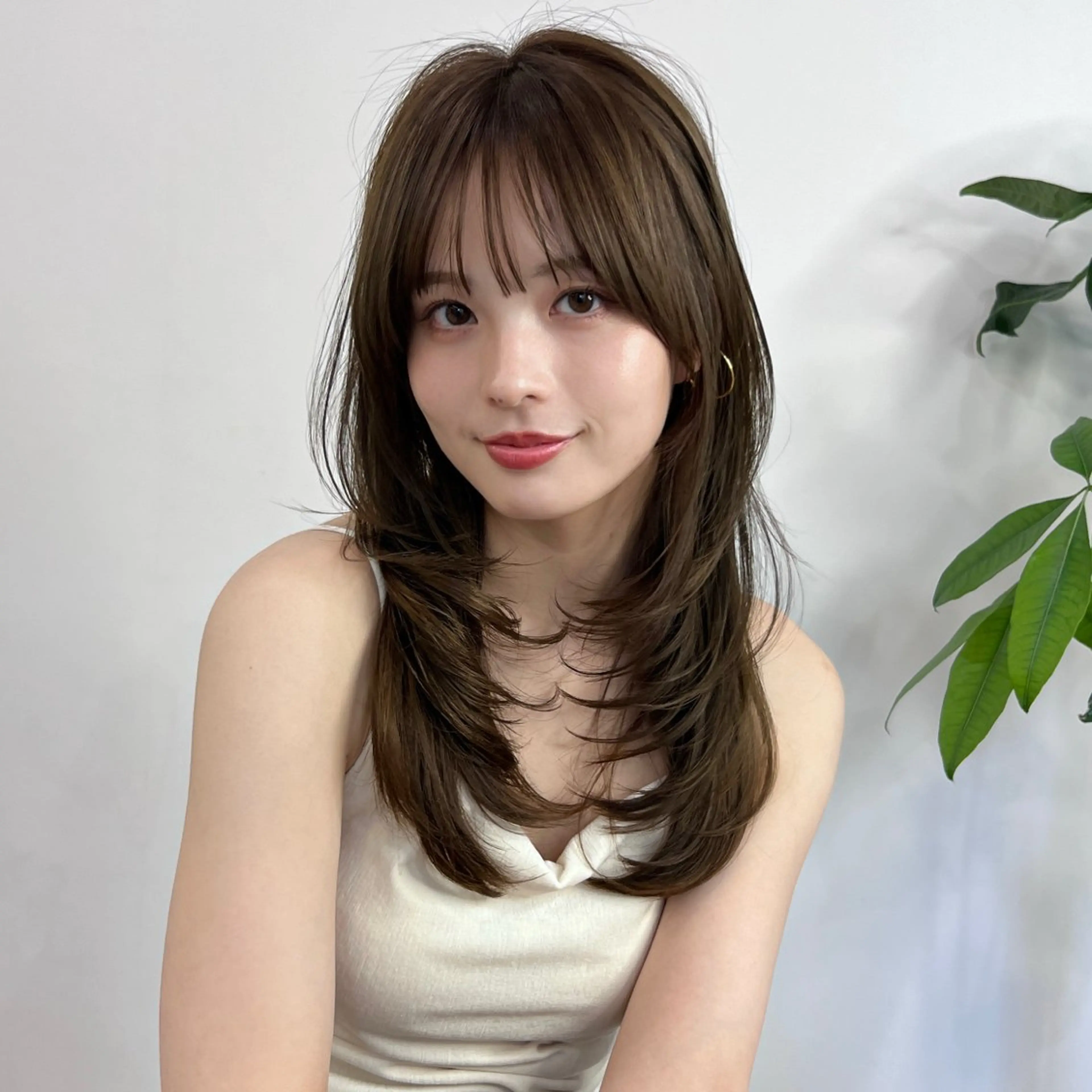 ロング カラー トリートメント カット ヘアカラー トリートメント 韓国レイヤー×透明感 髪質改善/武田涼のヘアスタイル