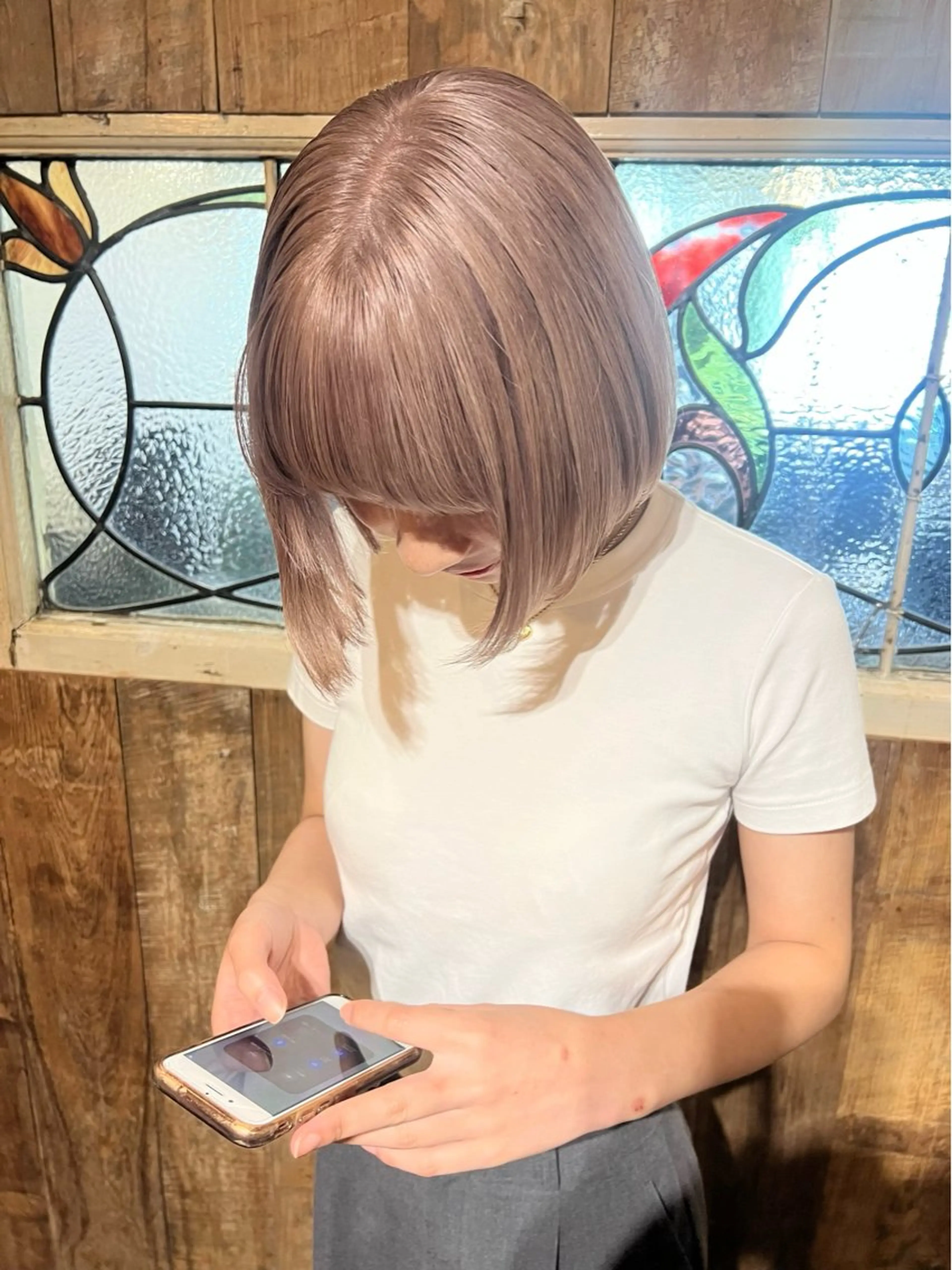 ショート ヘアカラー トリートメント ハイトーンカラー🍑 maanaのヘアスタイル