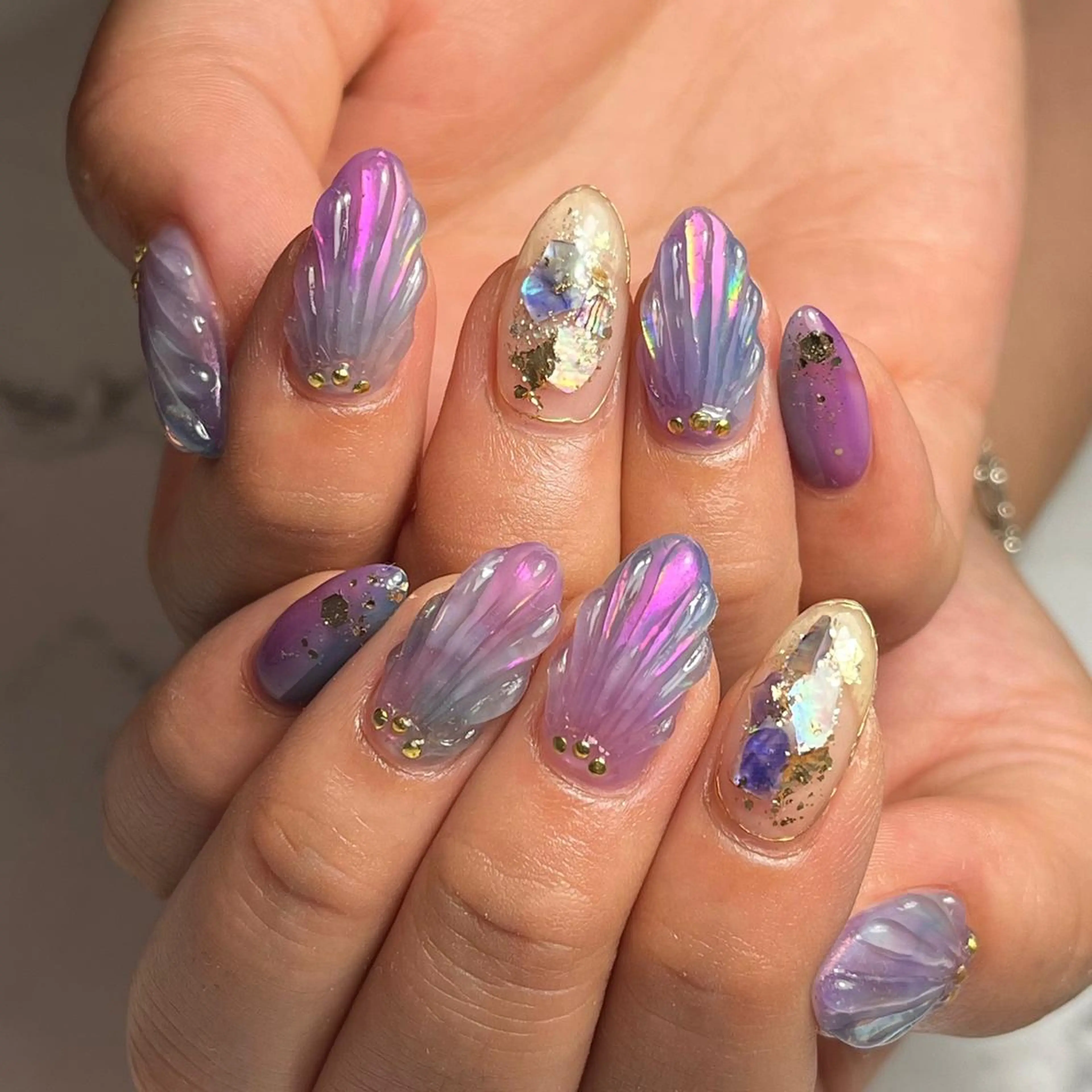 ネイル オーロラネイル クリアネイル ジェルネイル ワンカラーネイル パラジェル NAIL NOWのネイルデザイン