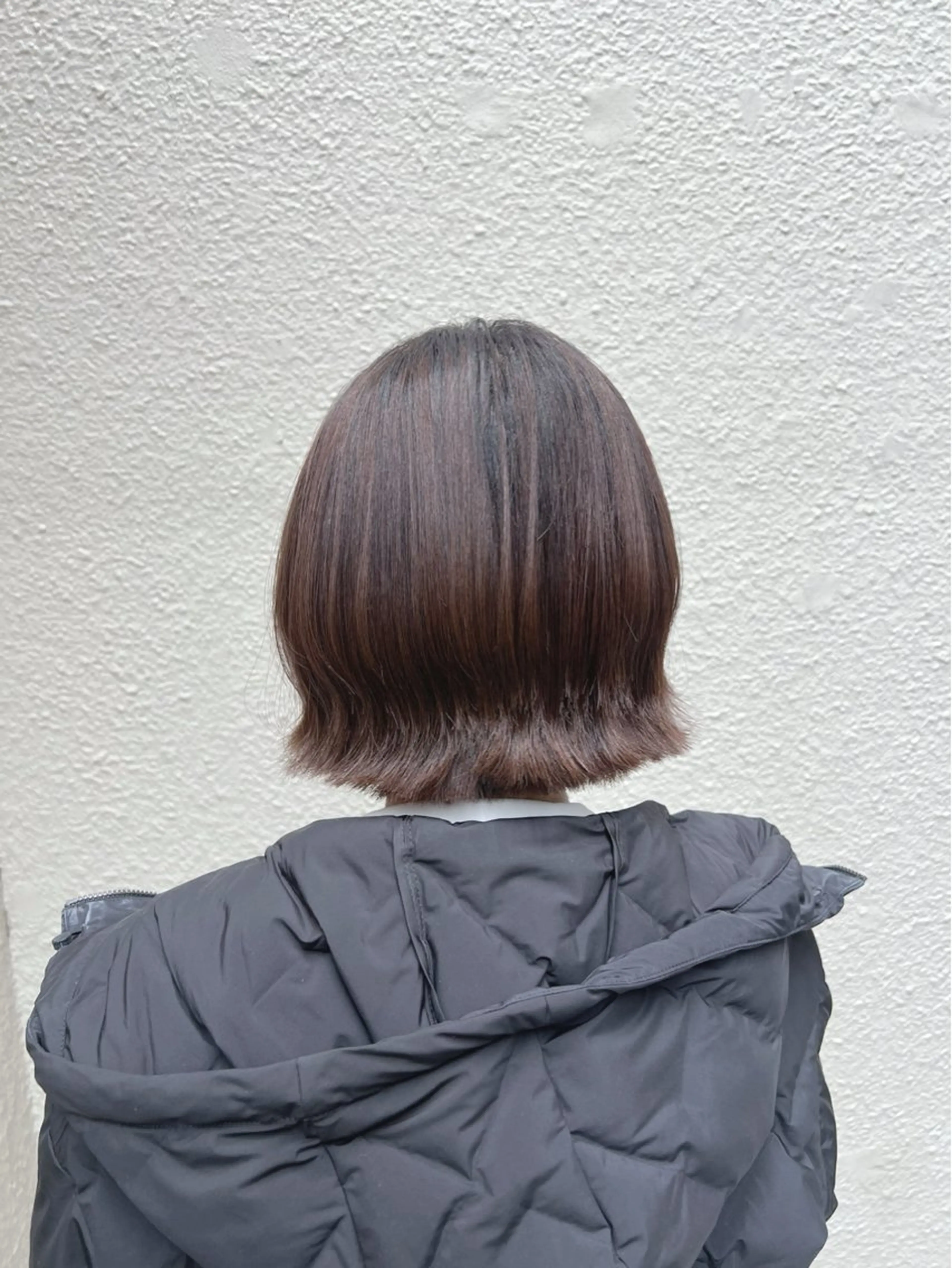ミディアム ボブ くびれヘア レイヤーカット 小顔カット カット 🍑FERIAfam 桃山台　仲本七星🍑のヘアスタイル