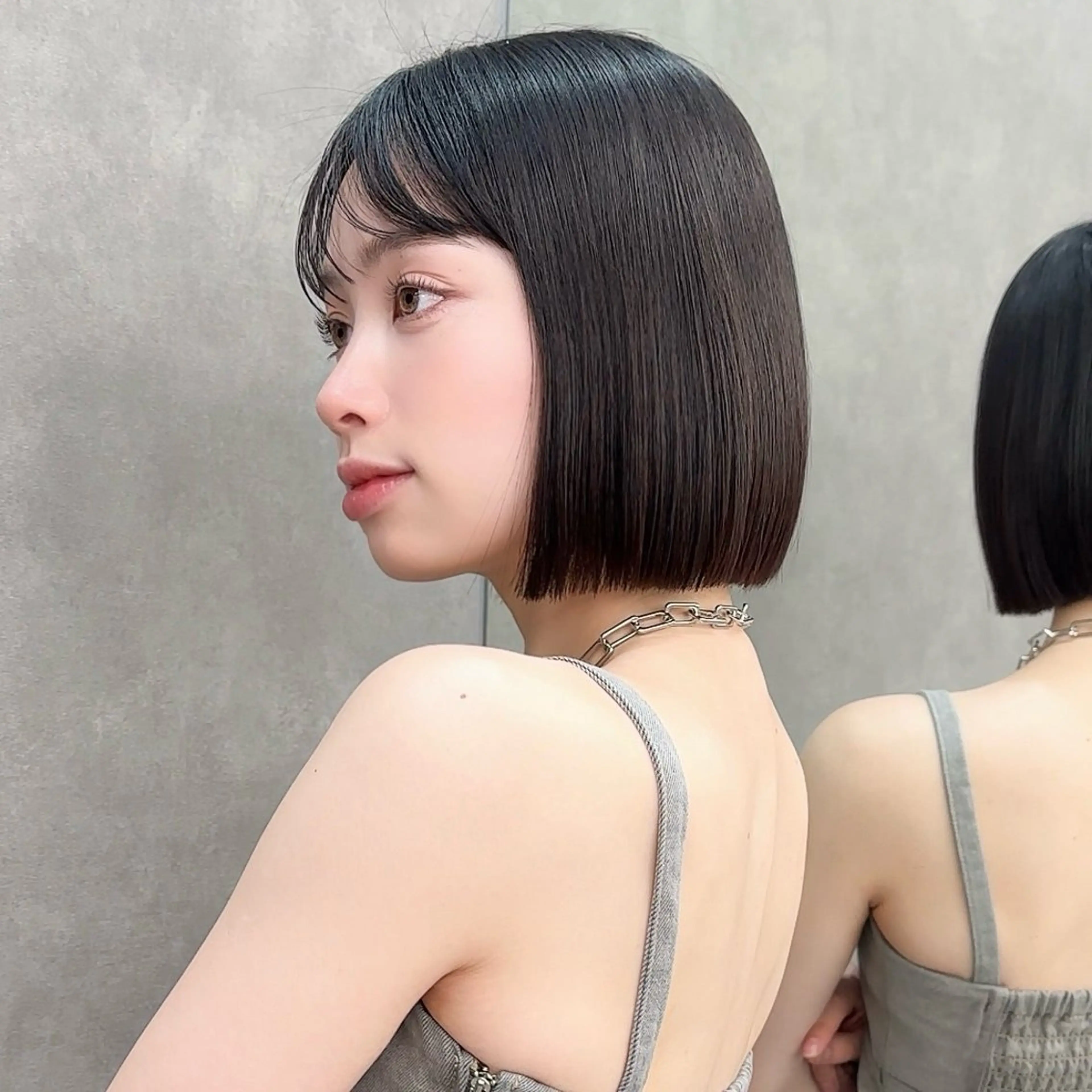 ショート カット ヘアカラー トリートメント 縮毛矯正/韓国ヘア /ボブ🪄ミズキのヘアスタイル
