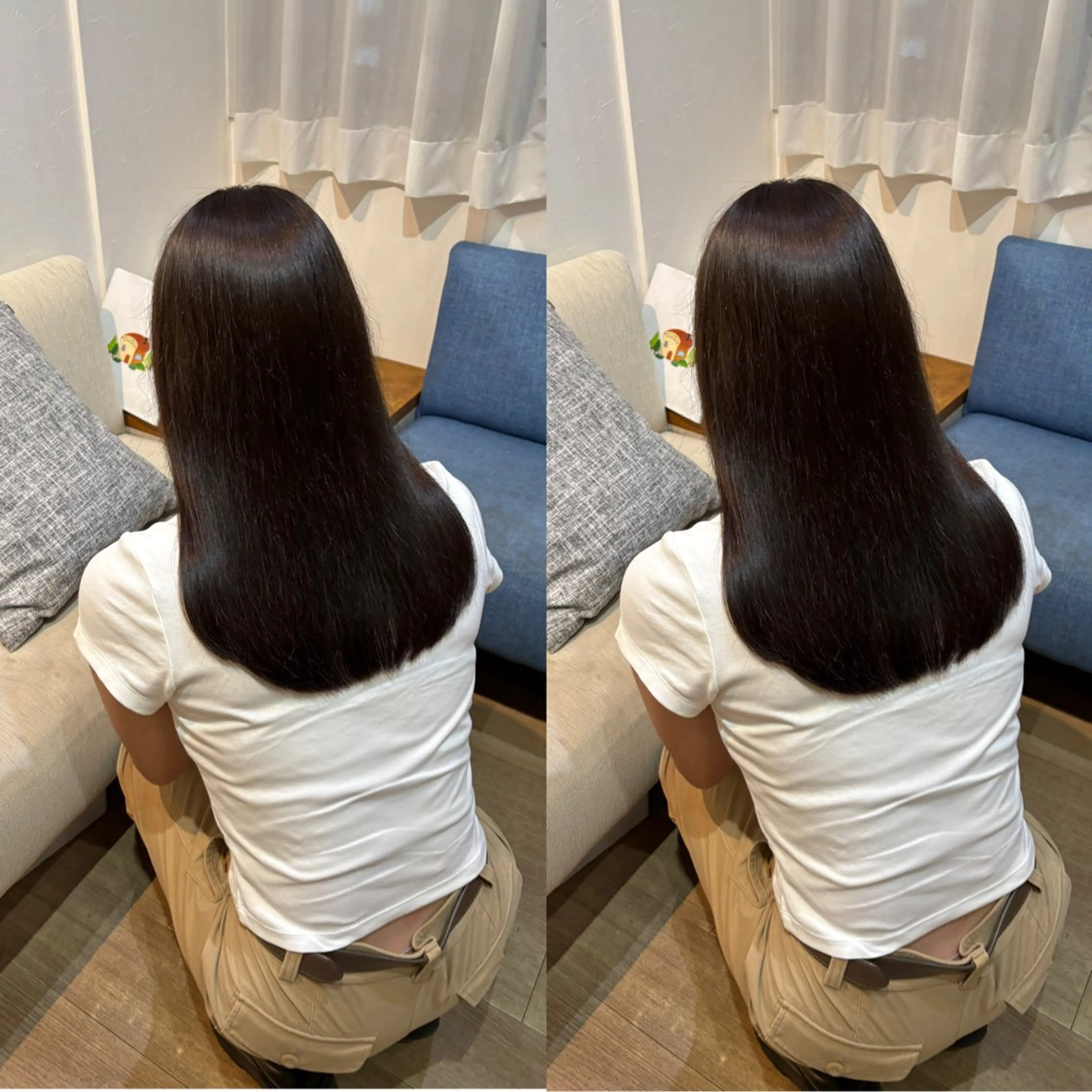 セミロング カラー ヘアカラー トリートメント RINNO🌷艶髪/ 艶カラーのヘアスタイル
