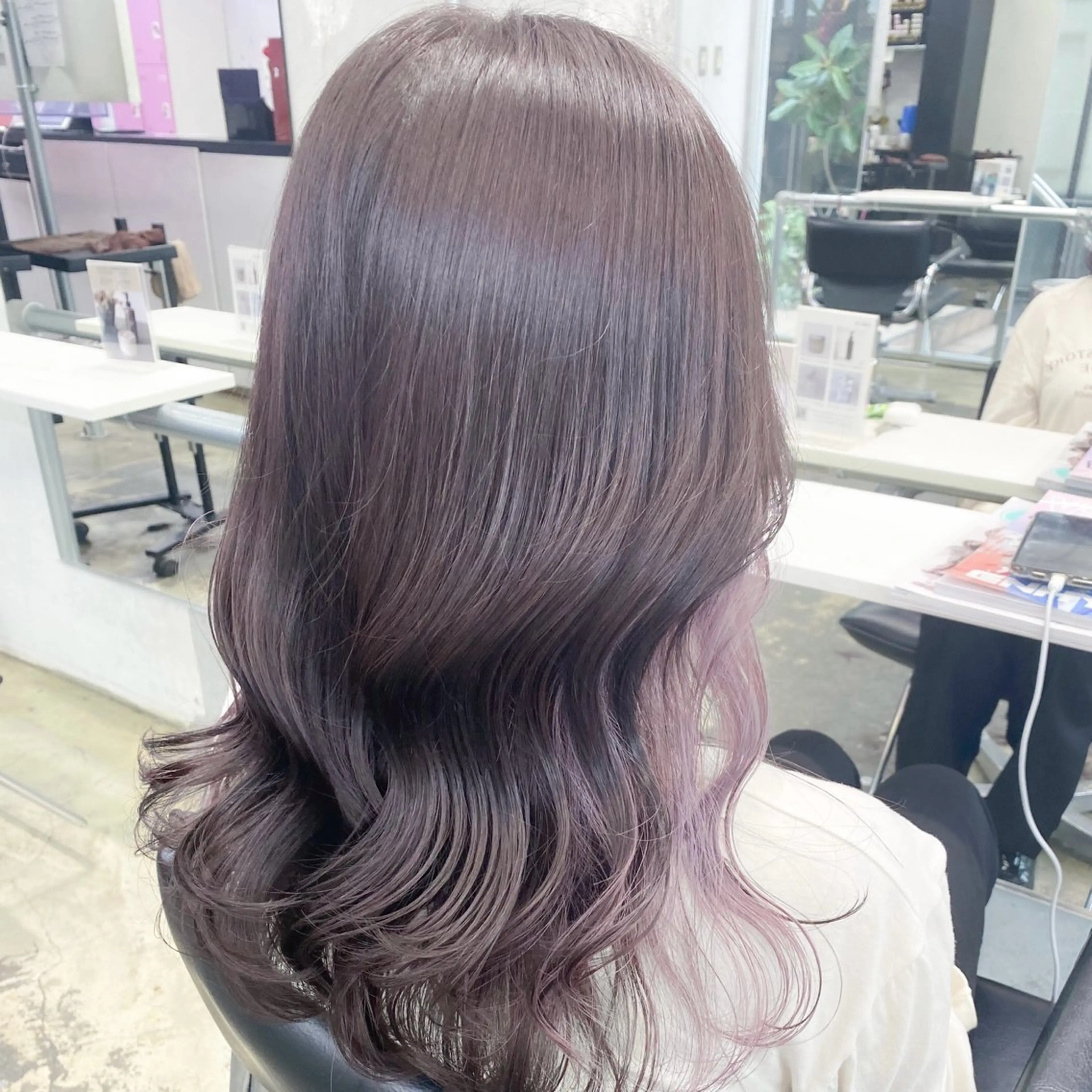 セミロング カラー ヘアアレンジ 💗💗韓国レイヤー yu-ki💗💗のヘアスタイル